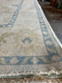 Hailey Gable 9x11.9 Grey Hand-Knotted Oushak Rug