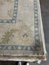 Hailey Gable 9x11.9 Grey Hand-Knotted Oushak Rug