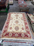 Helen Wang 2.9x4.2 Cream and Red Afghani Ziegler Rug