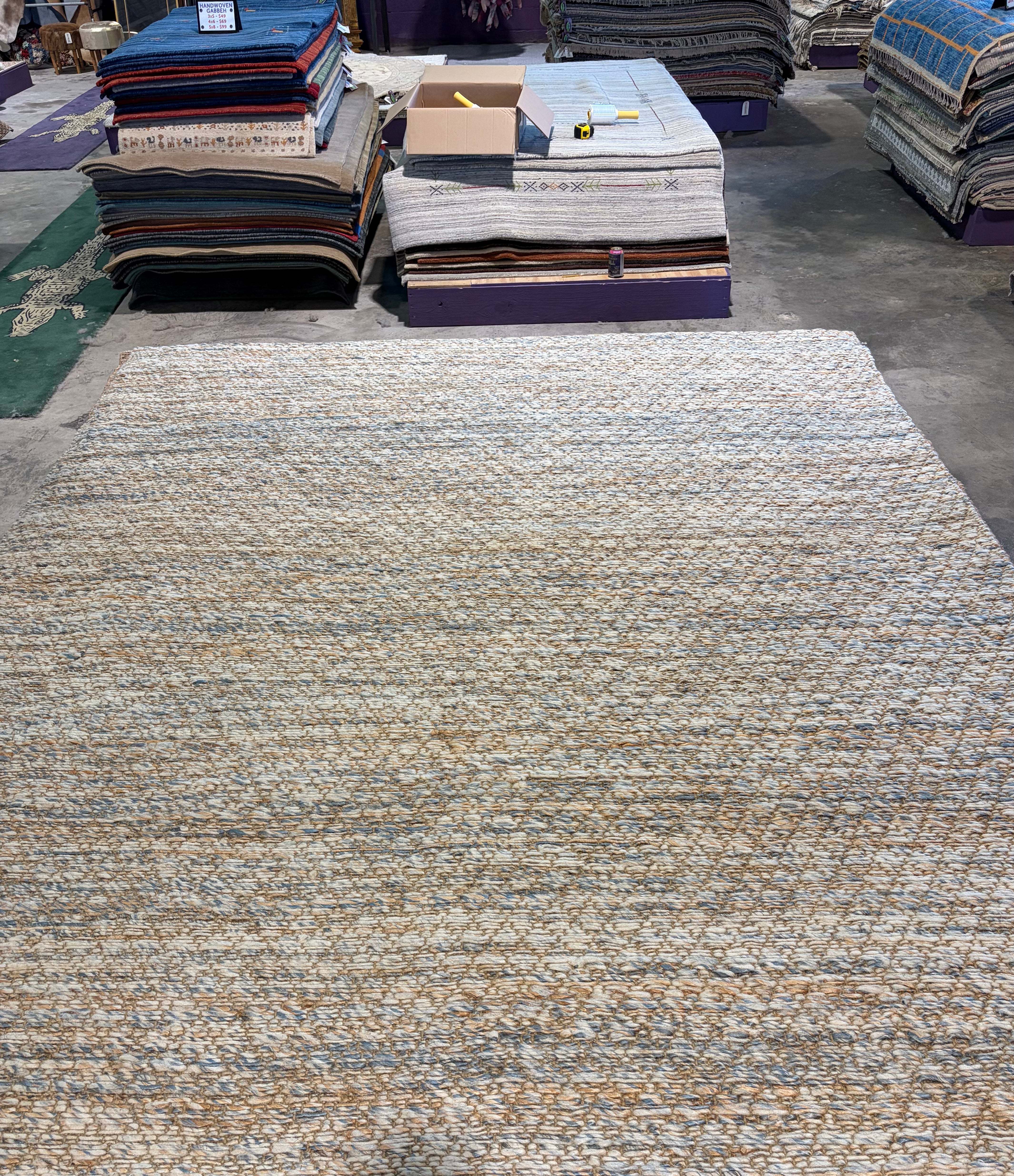 Herb Handwoven Jute Durrie Natural Brown (Multiple Sizes)