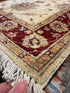 Helen Wang 2.9x4.2 Cream and Red Afghani Ziegler Rug