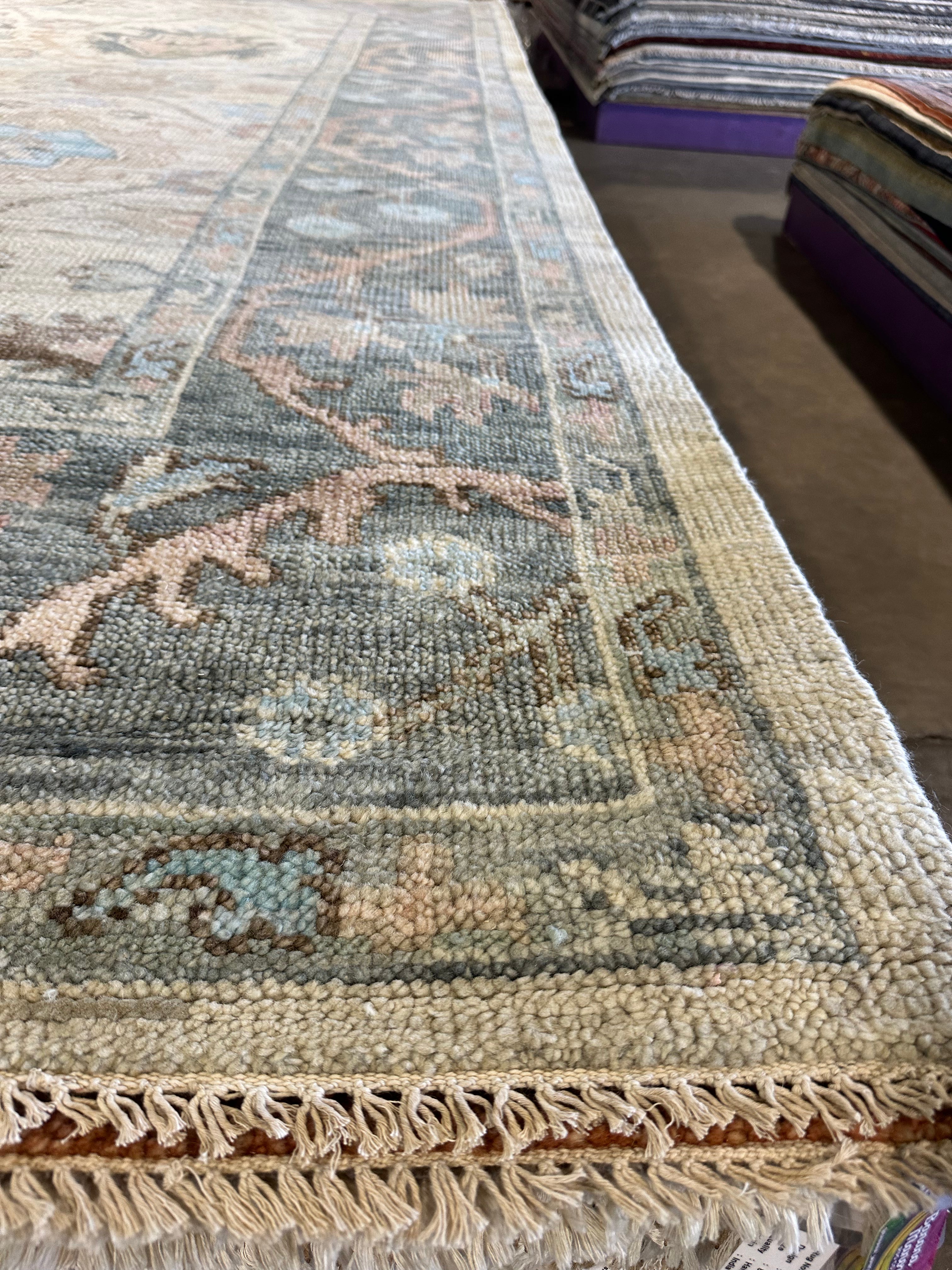Erika Dawn Smith 9x12 Multi Color Hand-Knotted Oushak Rug
