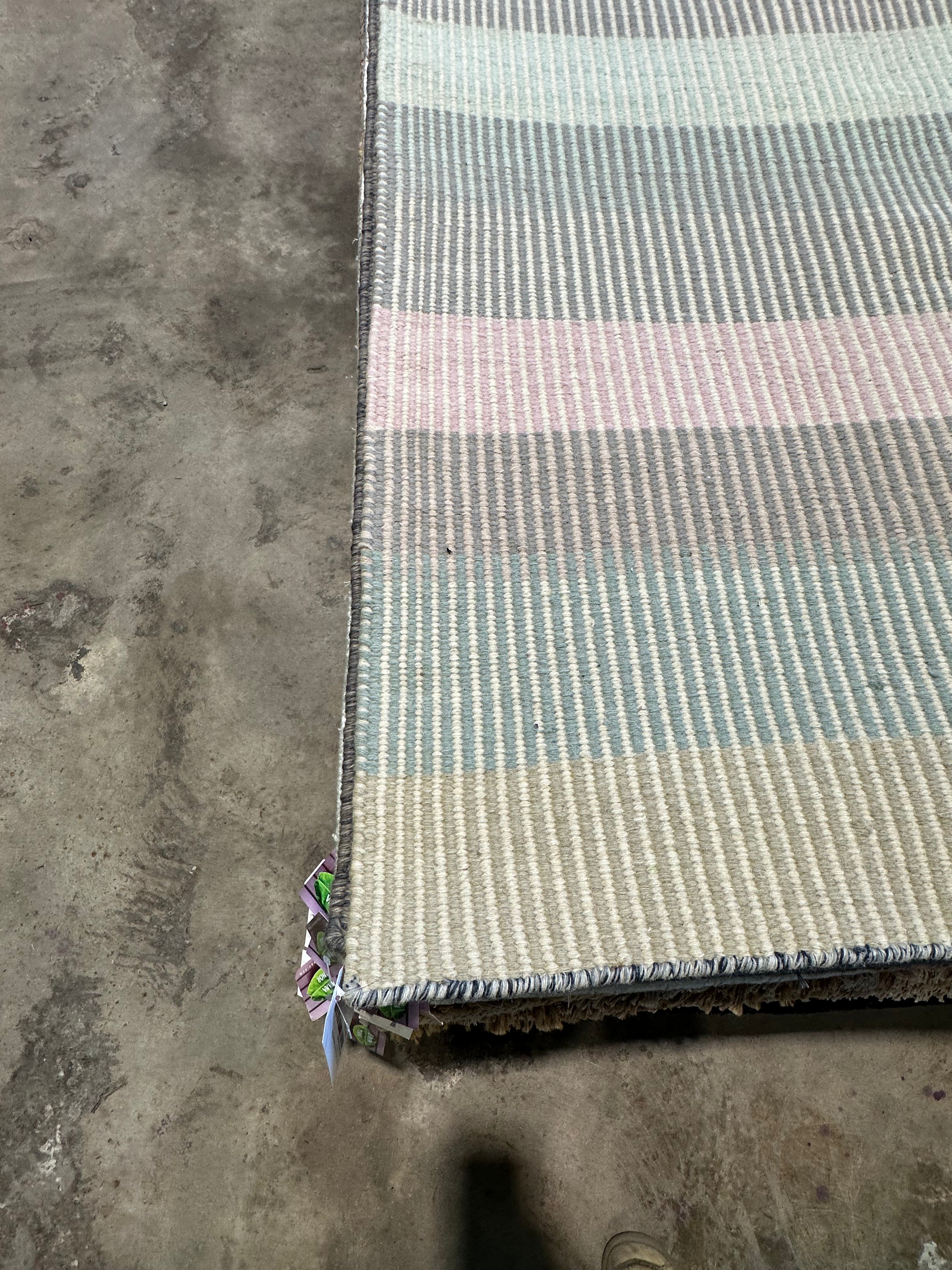 Marshall 5.3x8 Grey Modern Handwoven Durrie