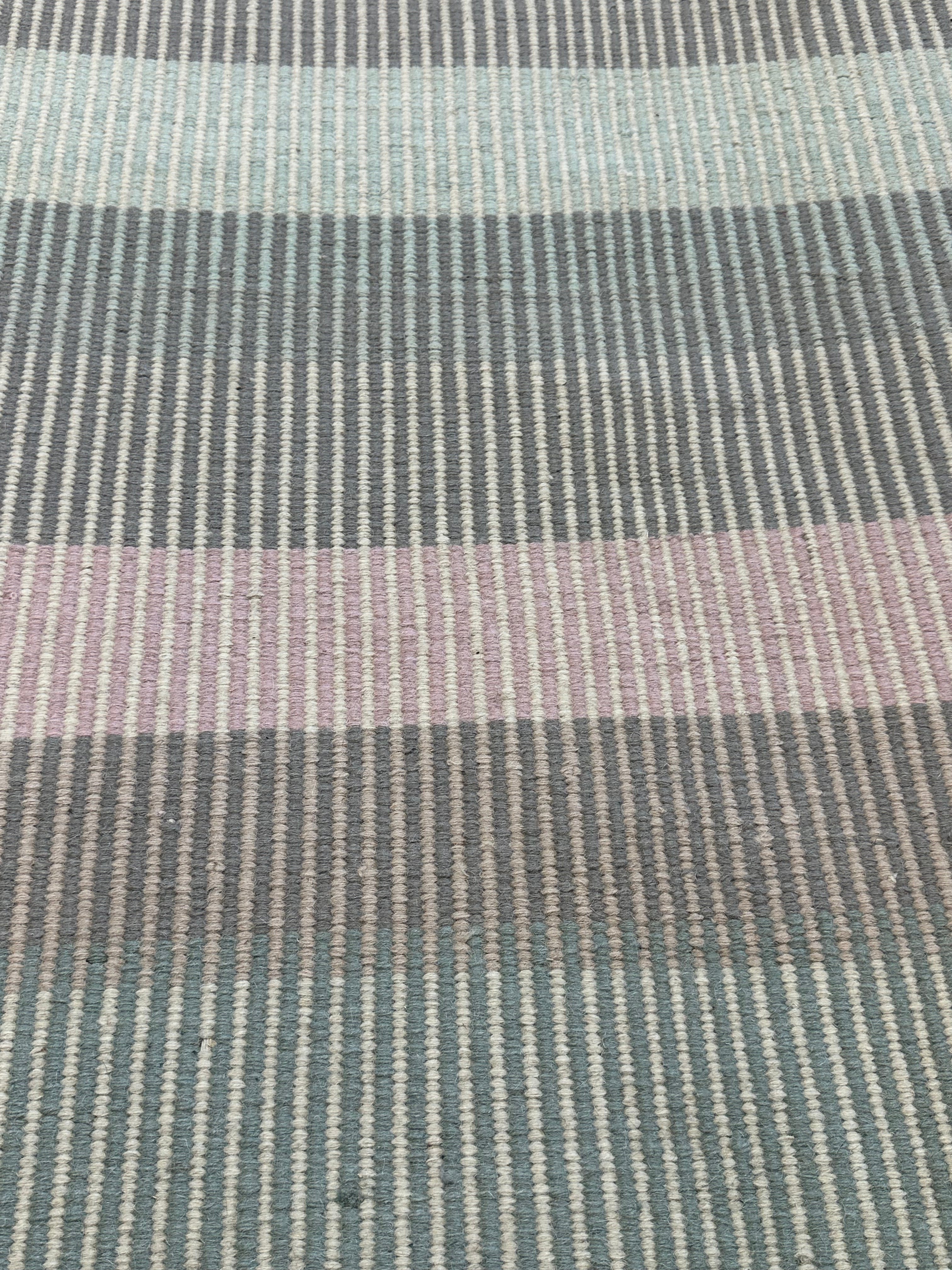 Marshall 5.3x8 Grey Modern Handwoven Durrie