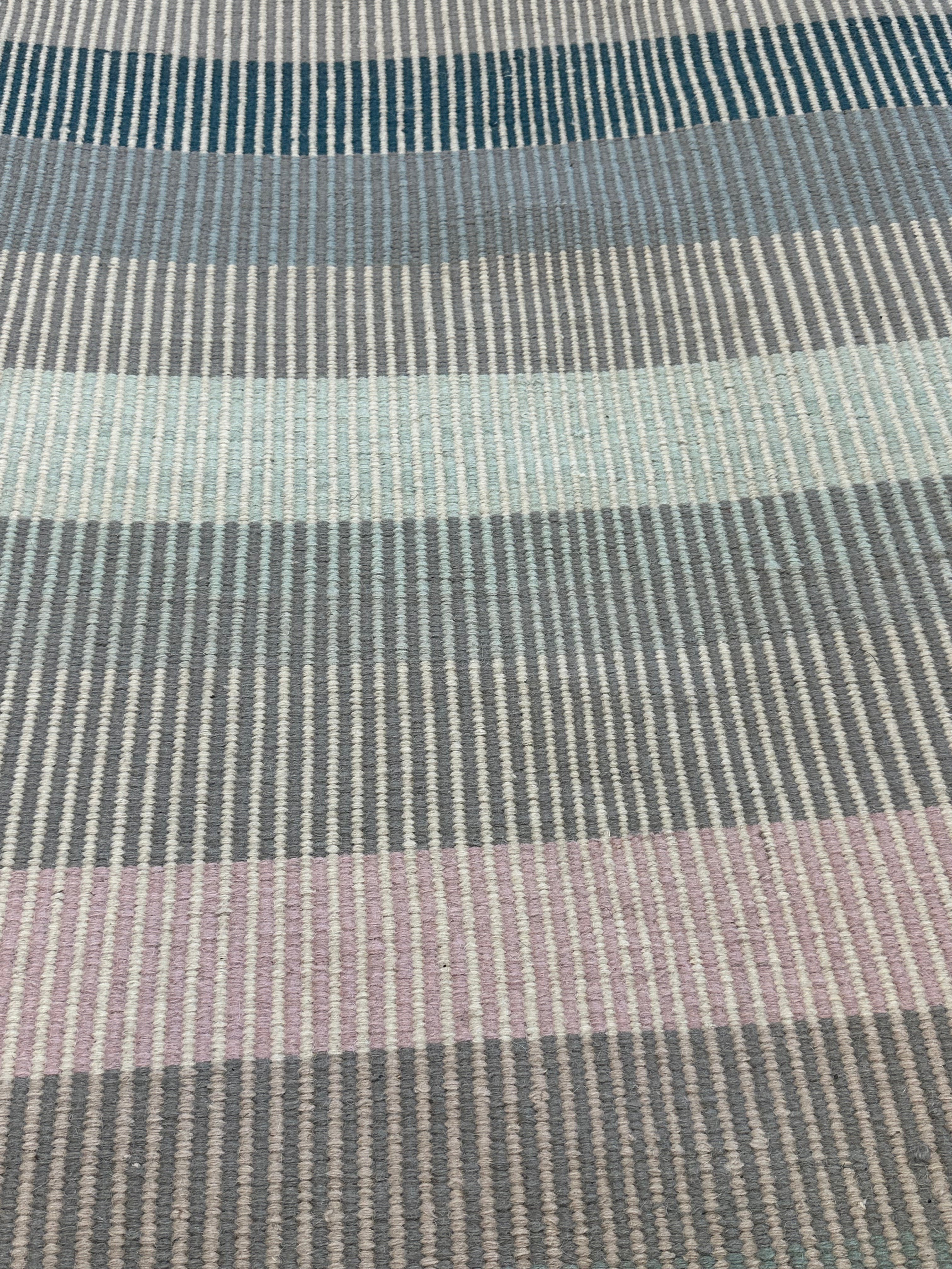 Marshall 5.3x8 Grey Modern Handwoven Durrie
