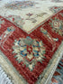 Katherine Kelly 2.8x4.1 Cream and Red Afghani Ziegler Rug