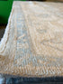 Gianna Wilson 8.2x9.8 Ivory and Blue Whitewashed Hand-Knotted Oushak