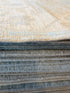 Gianna Wilson 8.2x9.8 Ivory and Blue Whitewashed Hand-Knotted Oushak