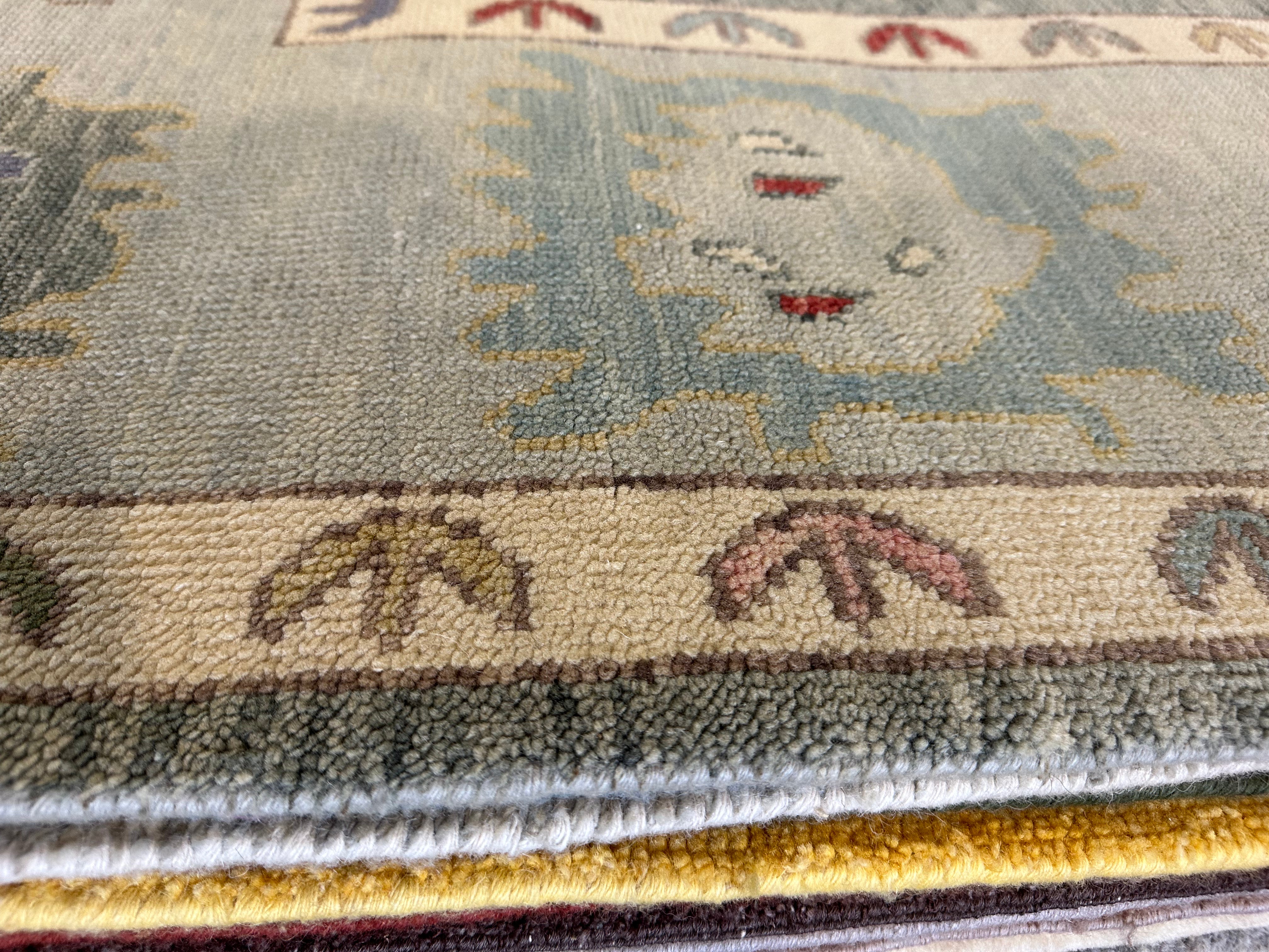 Sarah Victoria Mathieu 9x12 Multi Color Hand-Knotted Oushak Rug