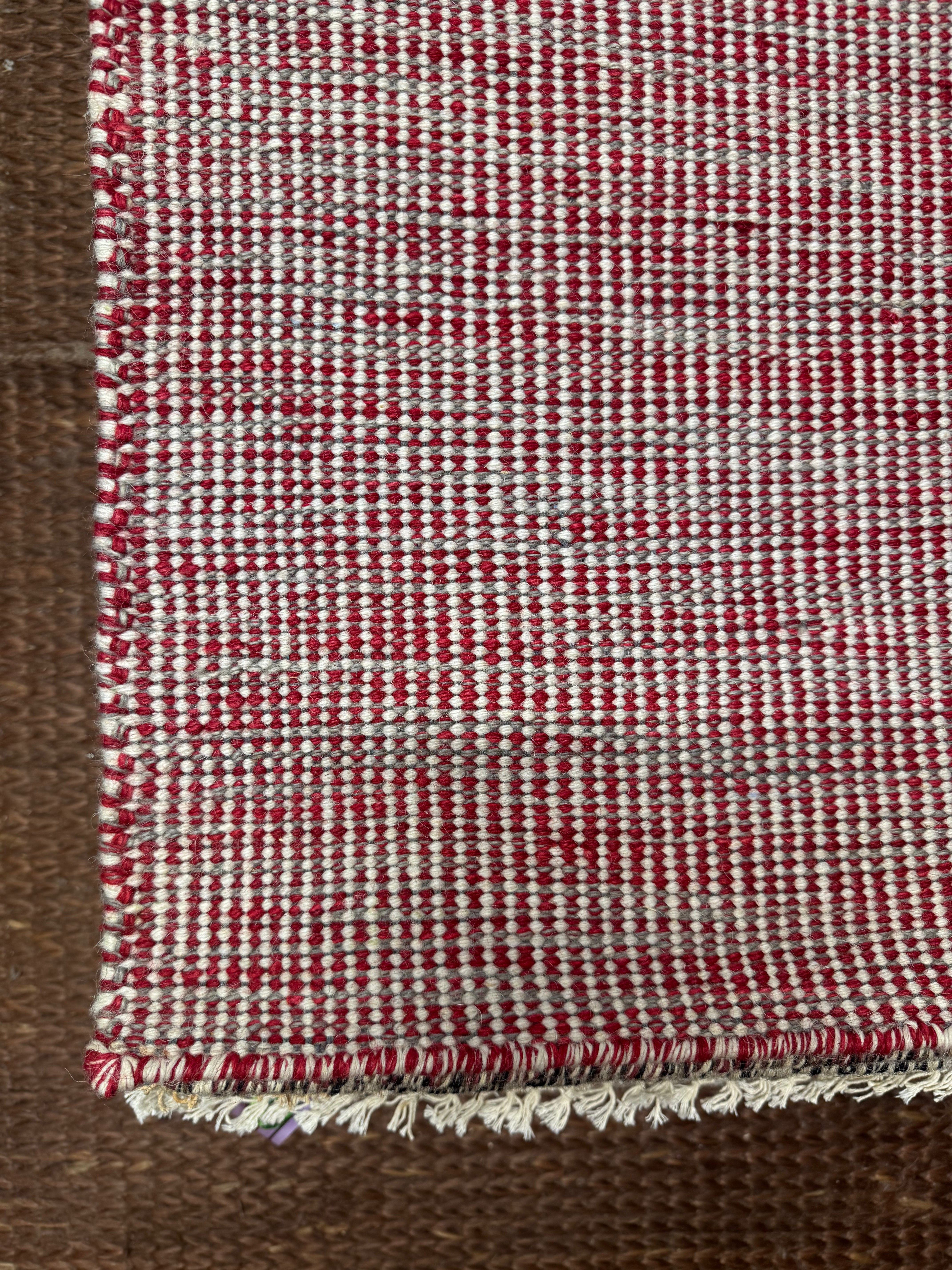 Jarvis 5.3x7.6 Brown Handwoven Durrie Rug