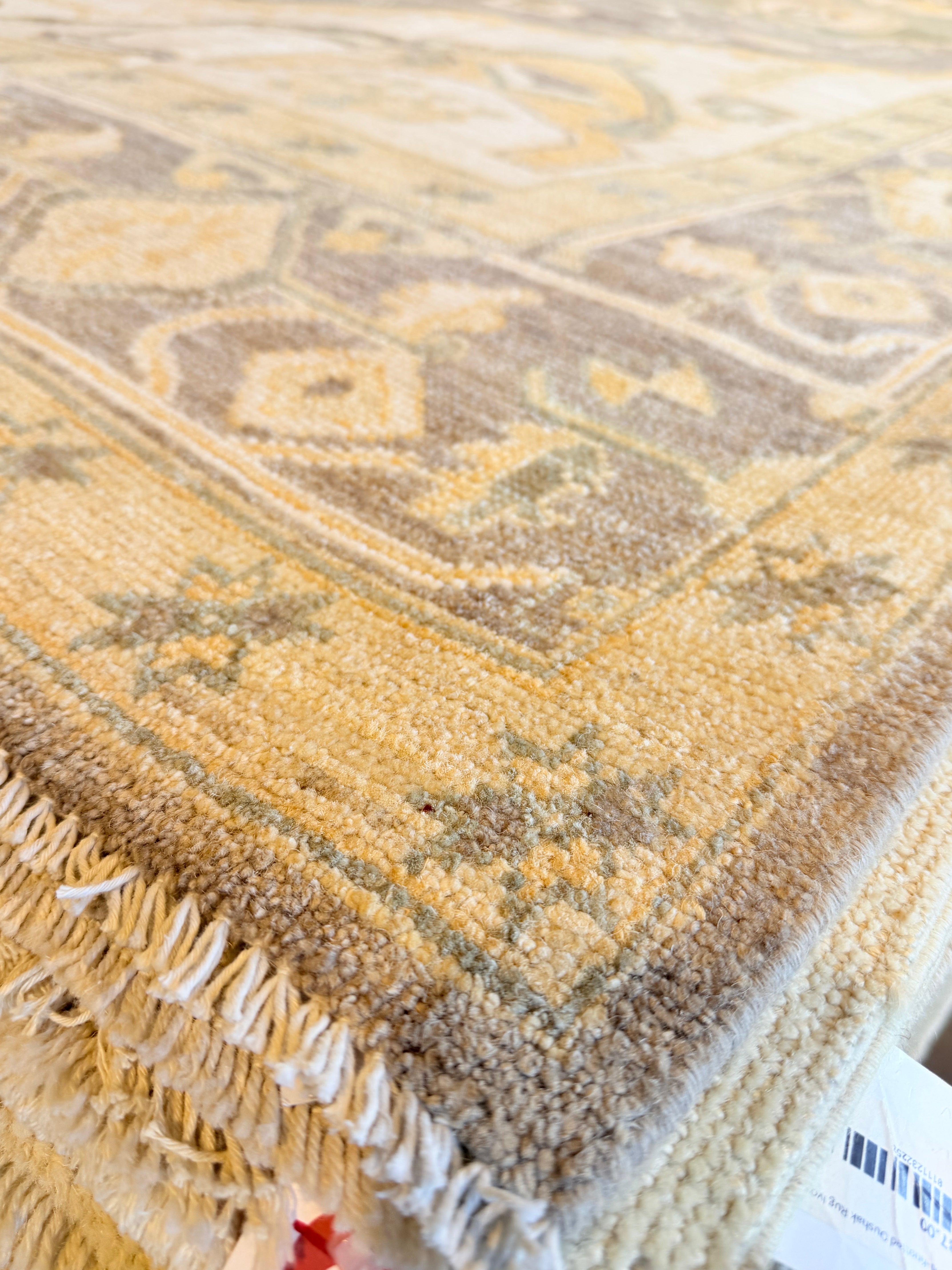 Carla Radke 8.6x12.2 Purple and Yellow Whitewashed Hand-Knotted Oushak