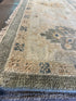 Ariel Ash 9x11.9 Light Green Hand-Knotted Oushak Rug