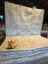 Stephanie McGee 7.2x9.8 Beige and Blue Whitewashed Hand-Knotted Oushak