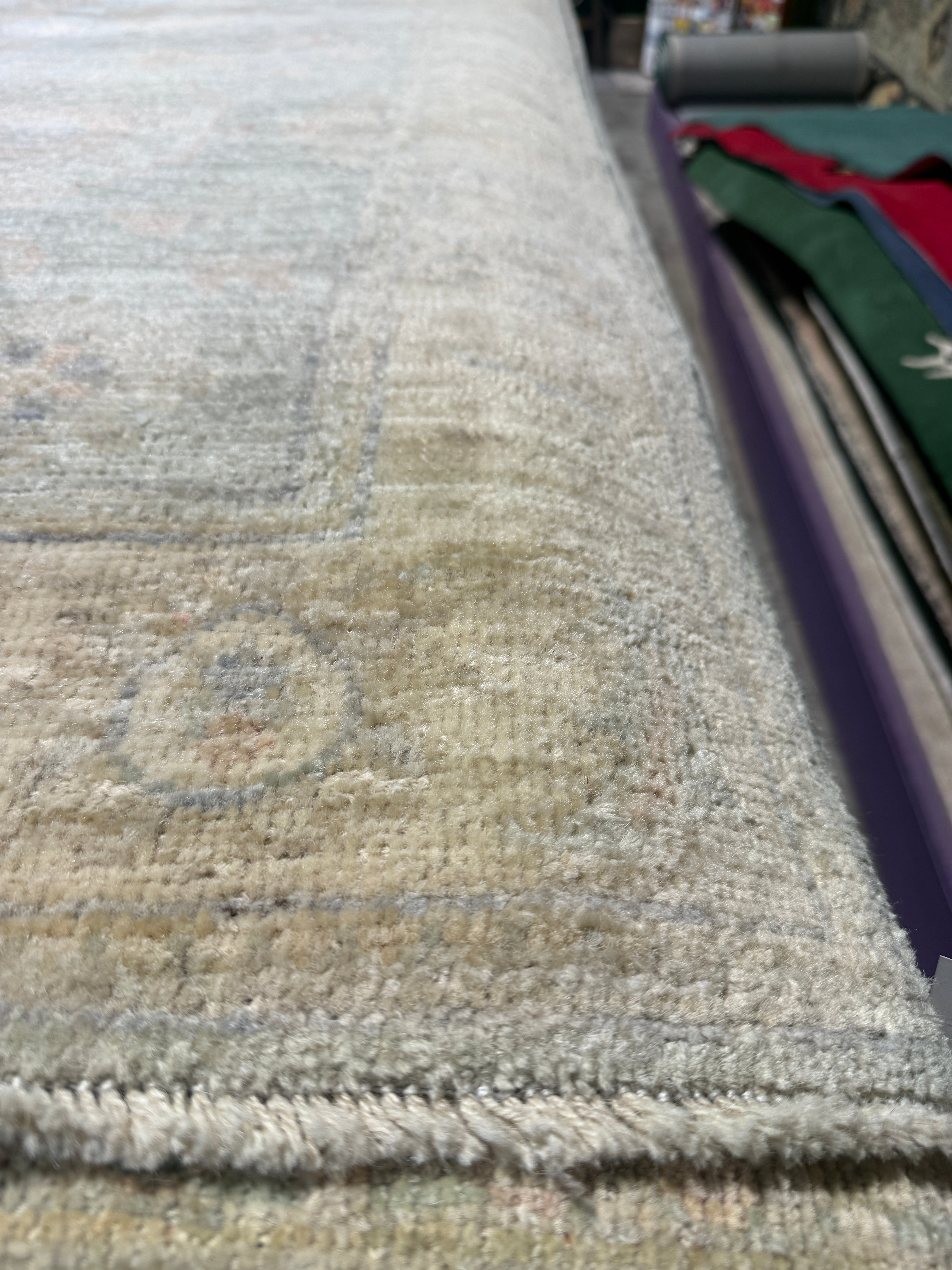 Belinda Marquee 2.10x12.11 Afghani Whitewashed Oushak Runner