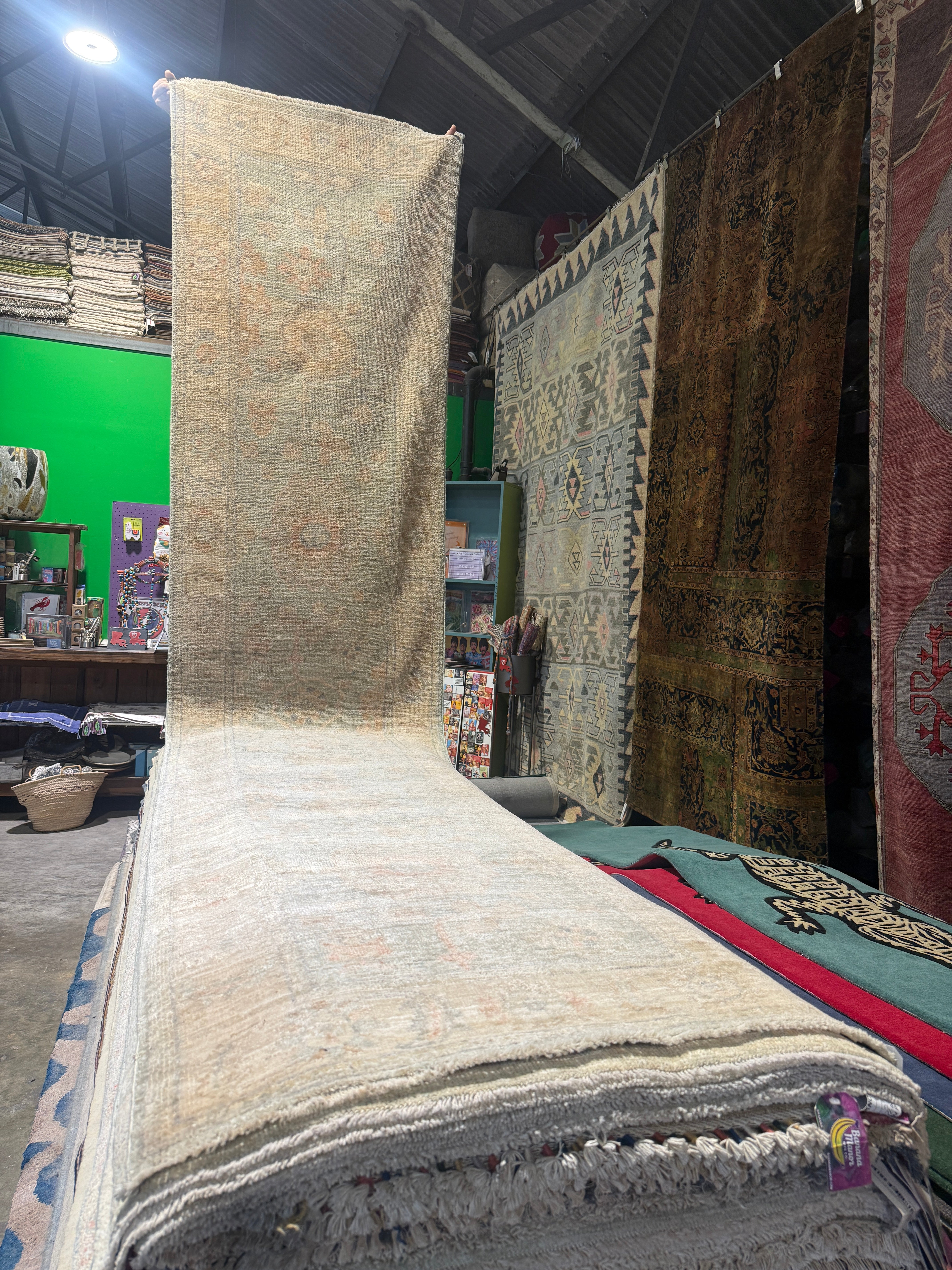 Belinda Marquee 2.10x12.11 Afghani Whitewashed Oushak Runner