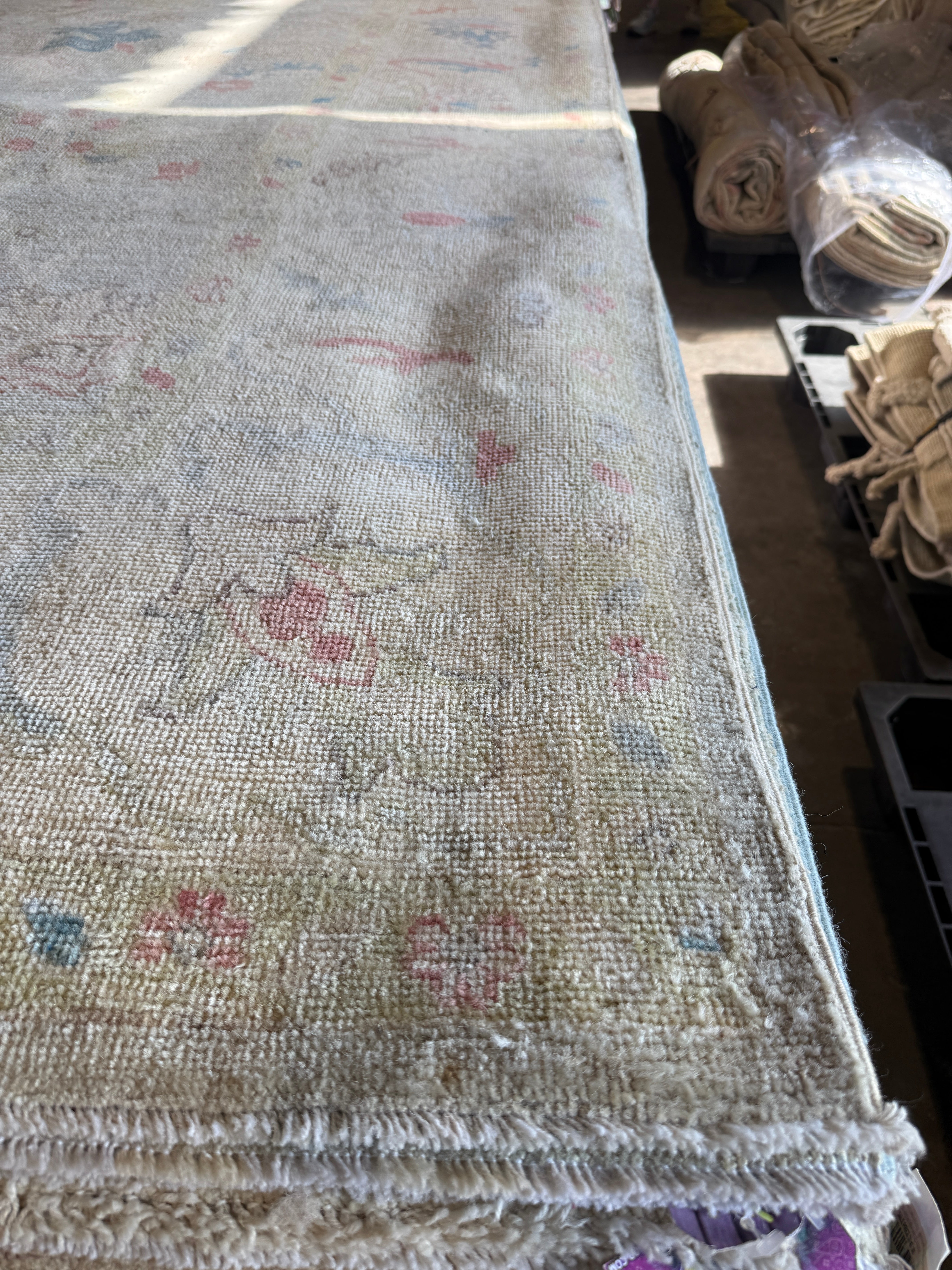 Sally Alfonzo 8.11x11.10  Whitewashed Afghani Oushak