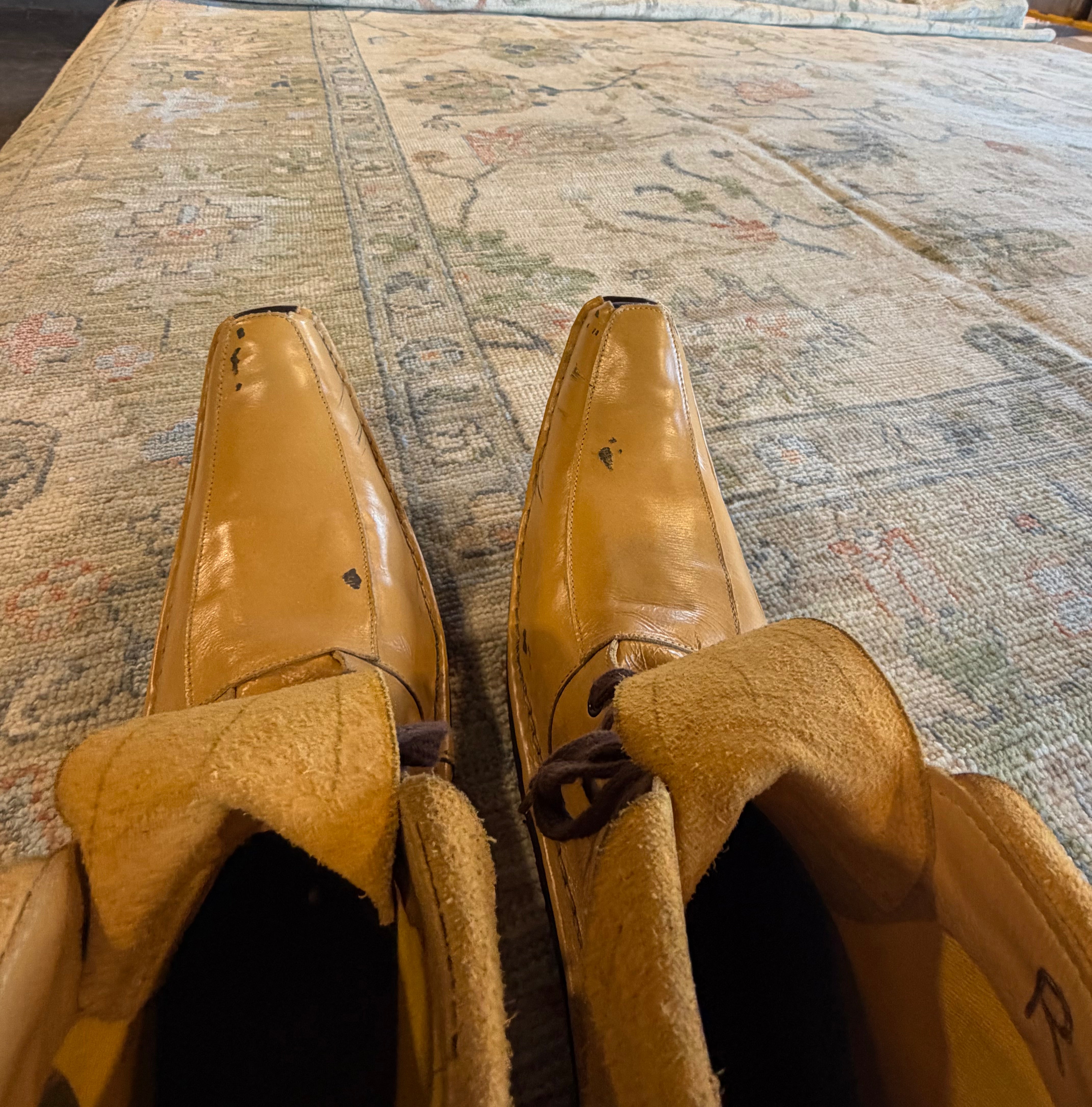 Bailey Taylor 9.8x13.8 Ivory and Green Whitewashed Hand-Knotted Oushak