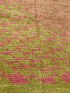 Paige DeSorbo 6.5x10.2 Pink and Green Hand-Knotted Afghani Moroccan Style Rug
