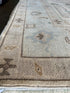 Isabella Moll 9x12 Beige Hand-Knotted Oushak Rug