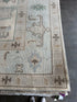 Isabella Moll 9x12 Beige Hand-Knotted Oushak Rug