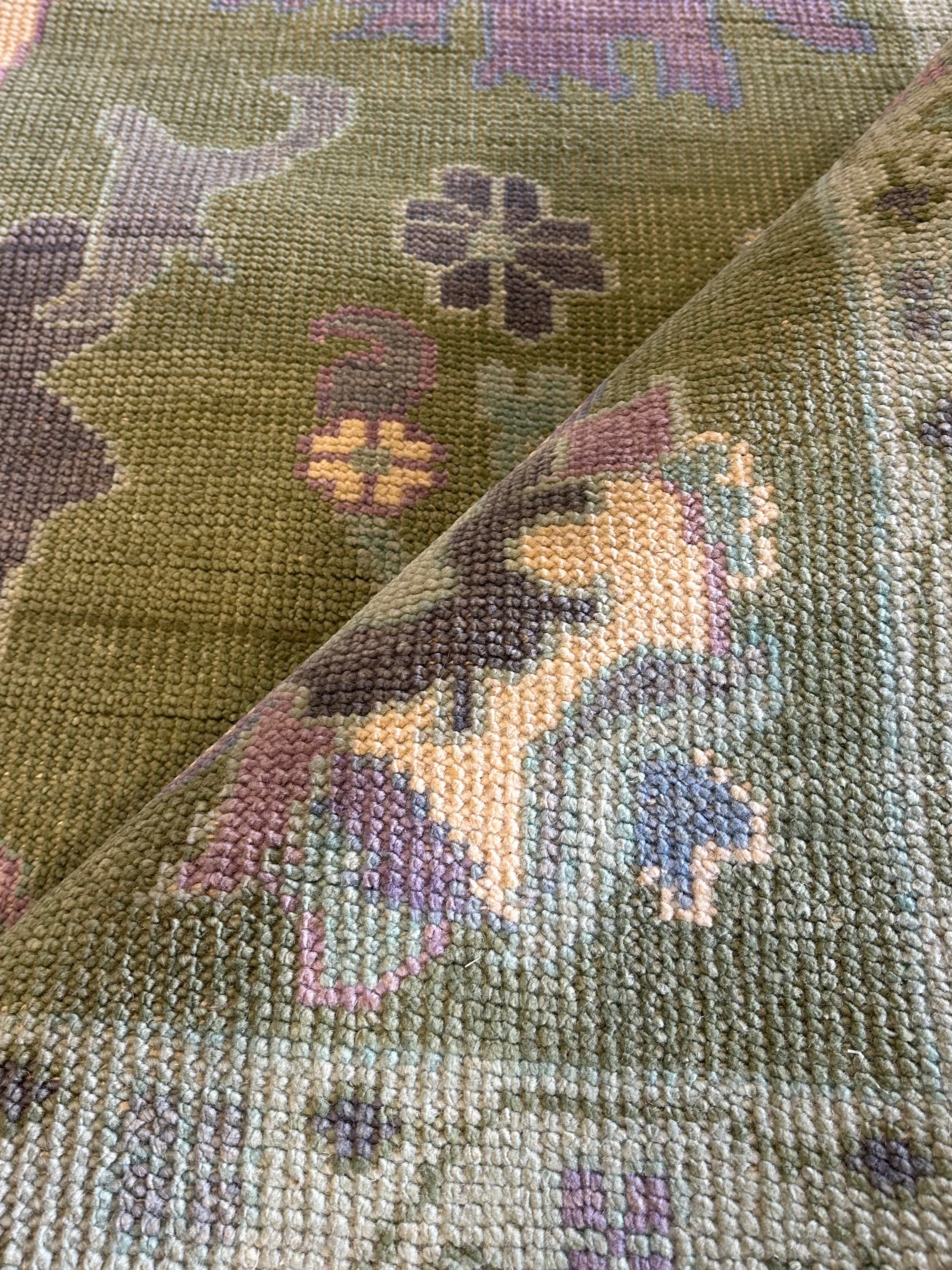 Maddy Perez 9x12 Light Green Hand-Knotted Oushak