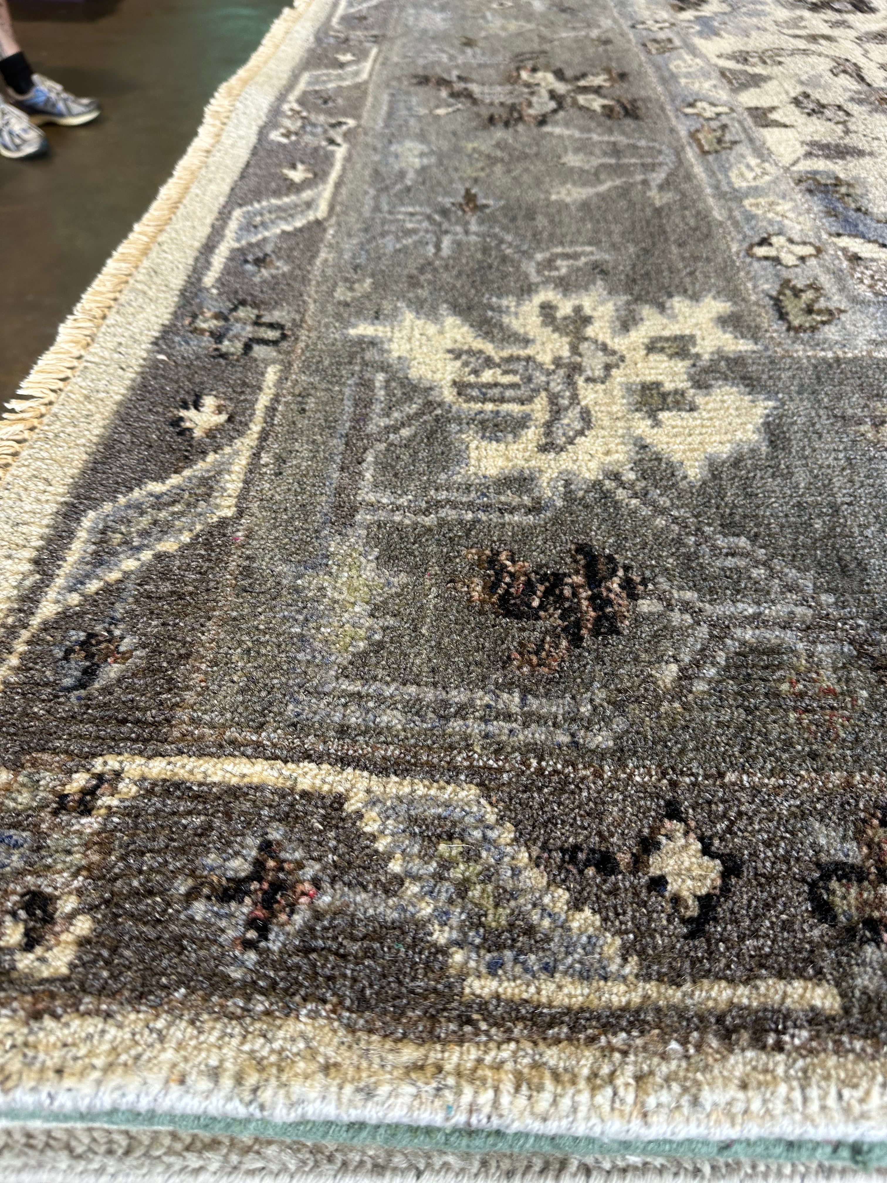Danielle Guthrie 9x12 Dark Grey Hand-Knotted Oushak Rug