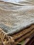 Cristina Cuomo 9x12 Aqua and Tan Hand-Knotted Oushak Rug