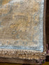 Cristina Cuomo 9x12 Aqua and Tan Hand-Knotted Oushak Rug