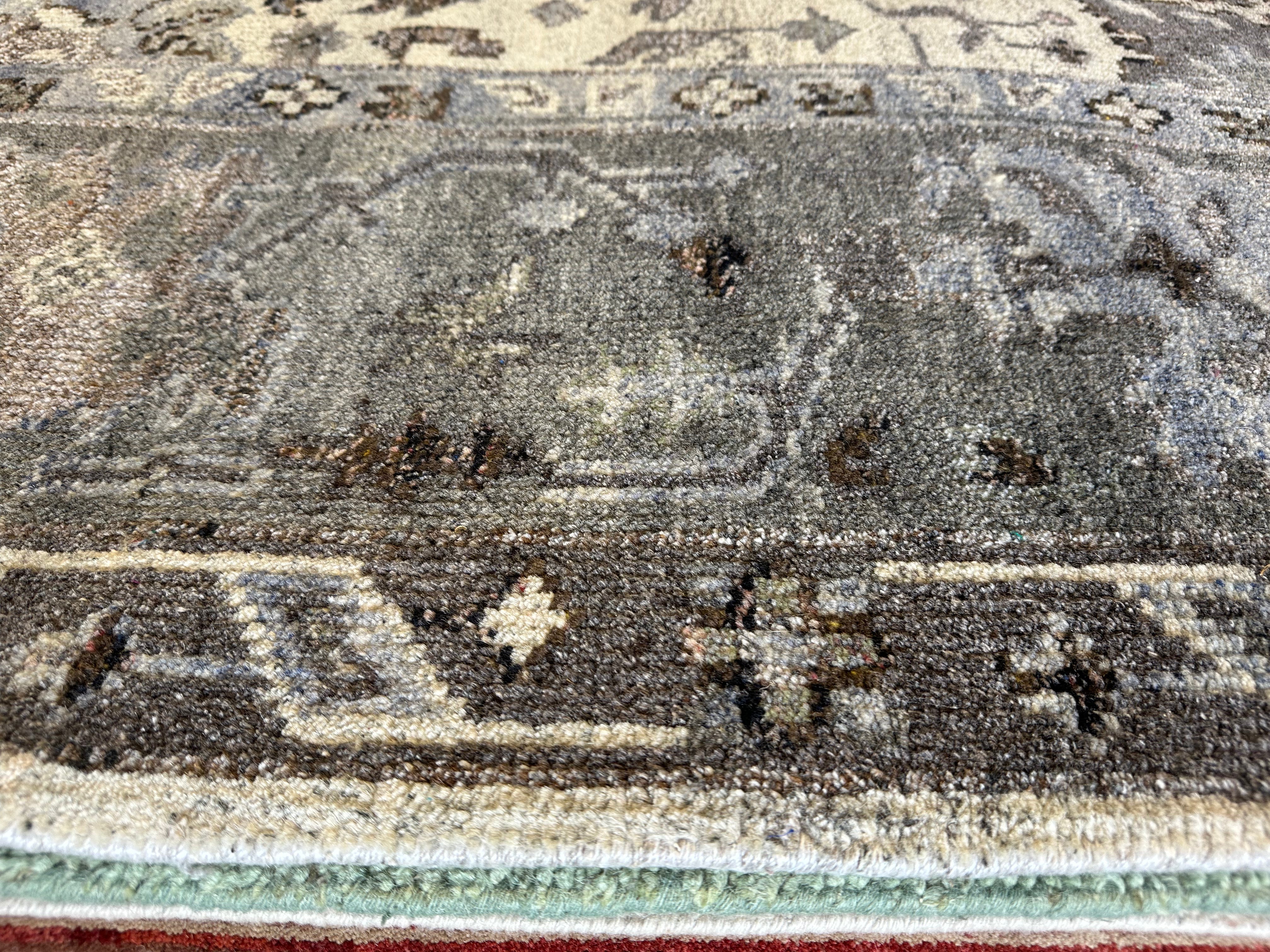 Danielle Guthrie 9x12 Dark Grey Hand-Knotted Oushak Rug