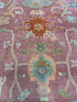 Dakota Fanning 9x12 Pink Hand-Knotted Oushak Rug