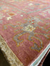 Dakota Fanning 9x12 Pink Hand-Knotted Oushak Rug