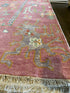 Dakota Fanning 9x12 Pink Hand-Knotted Oushak Rug