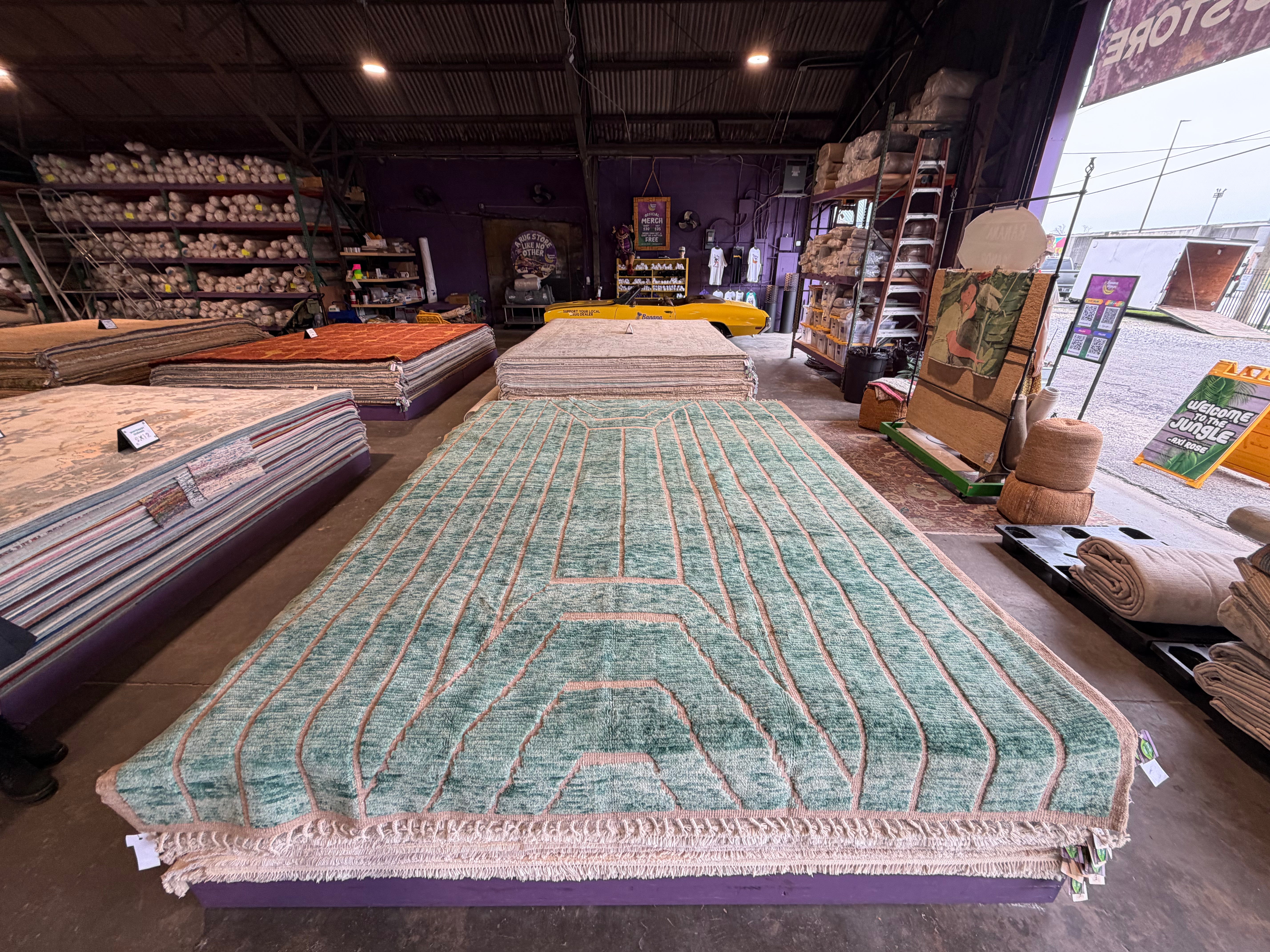 Dara Levitan 9.2x12.7 Blue Hand-Knotted Moroccan