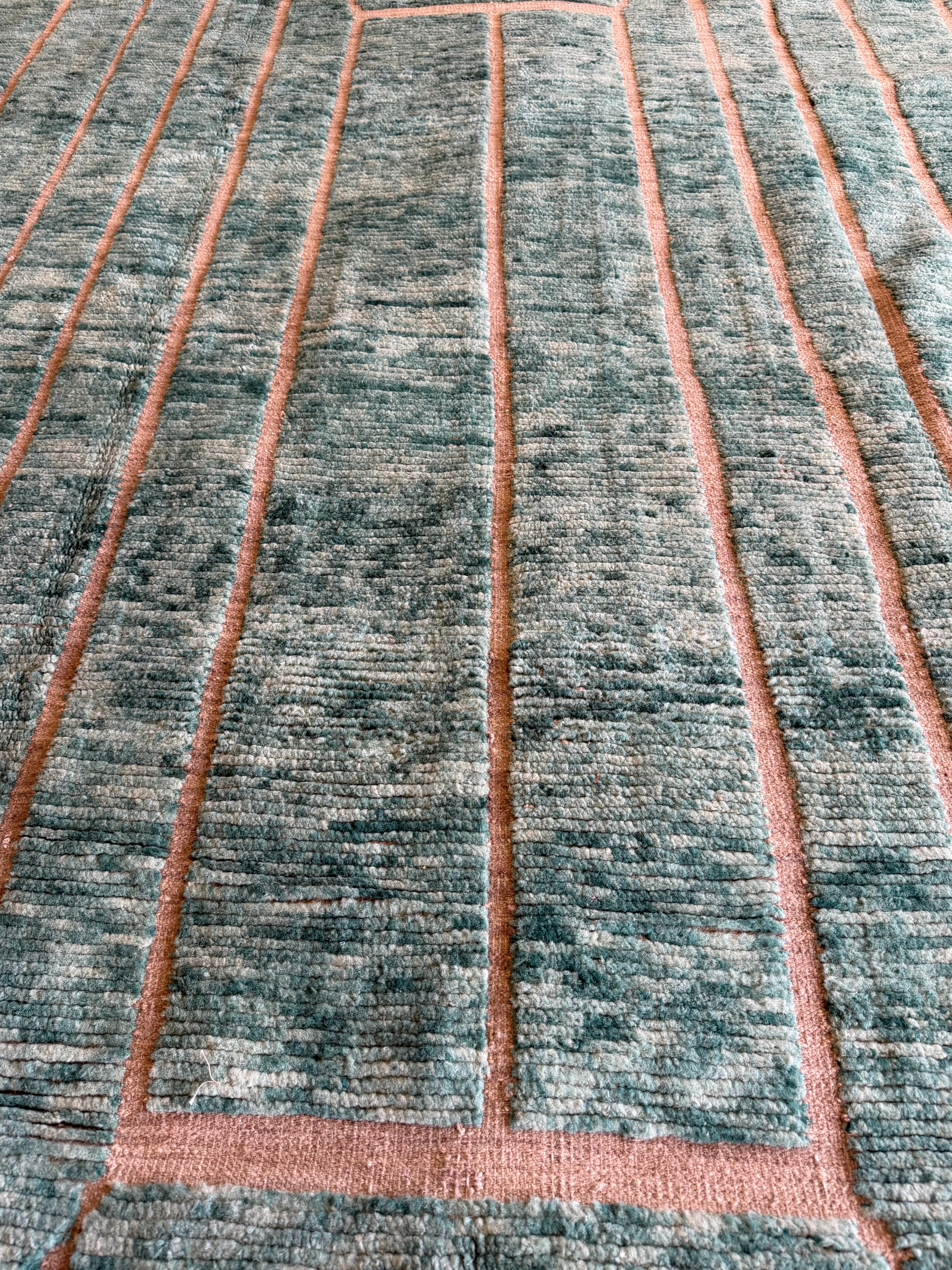 Dara Levitan 9.2x12.7 Blue Hand-Knotted Moroccan