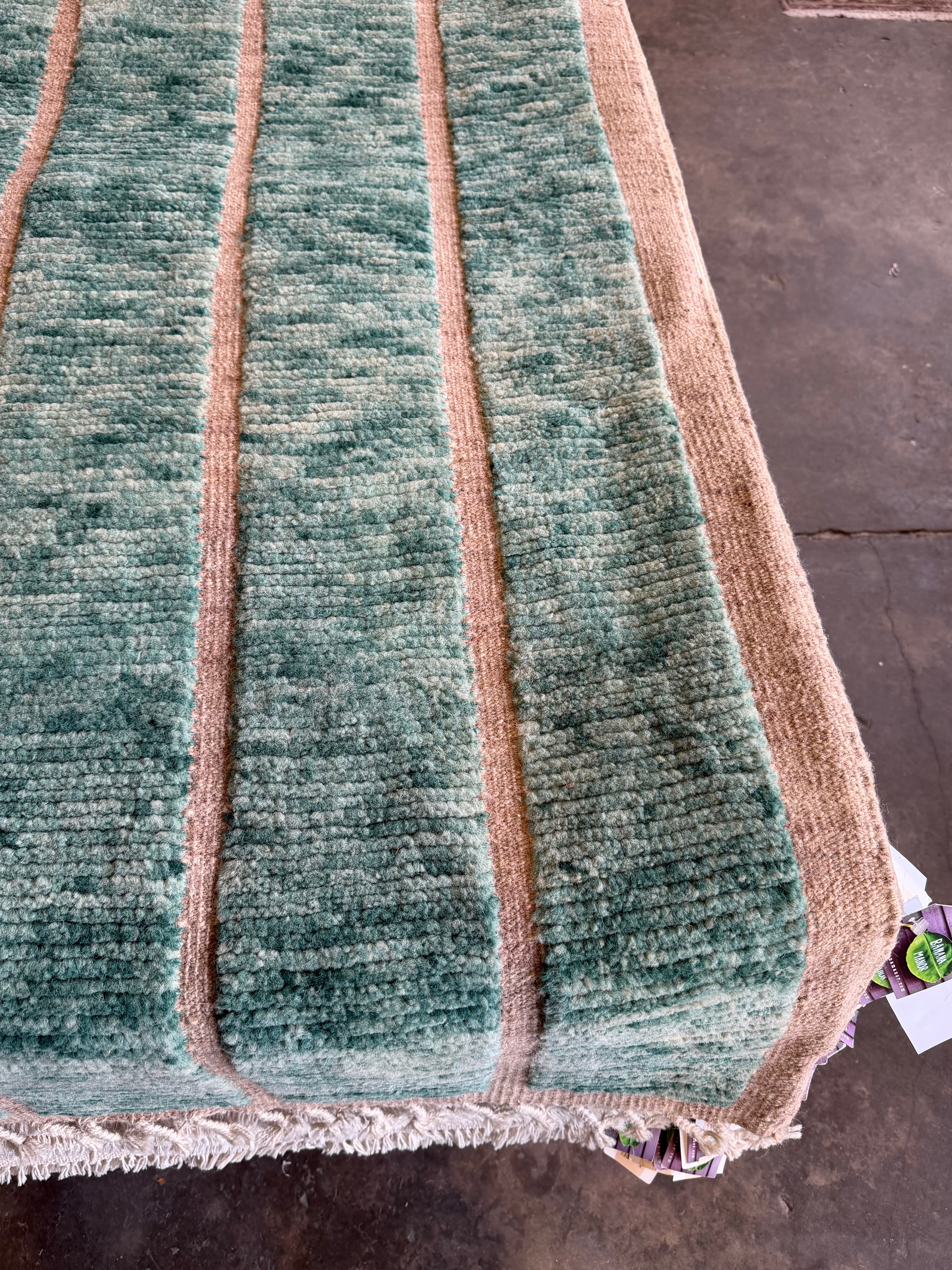 Dara Levitan 9.2x12.7 Blue Hand-Knotted Moroccan