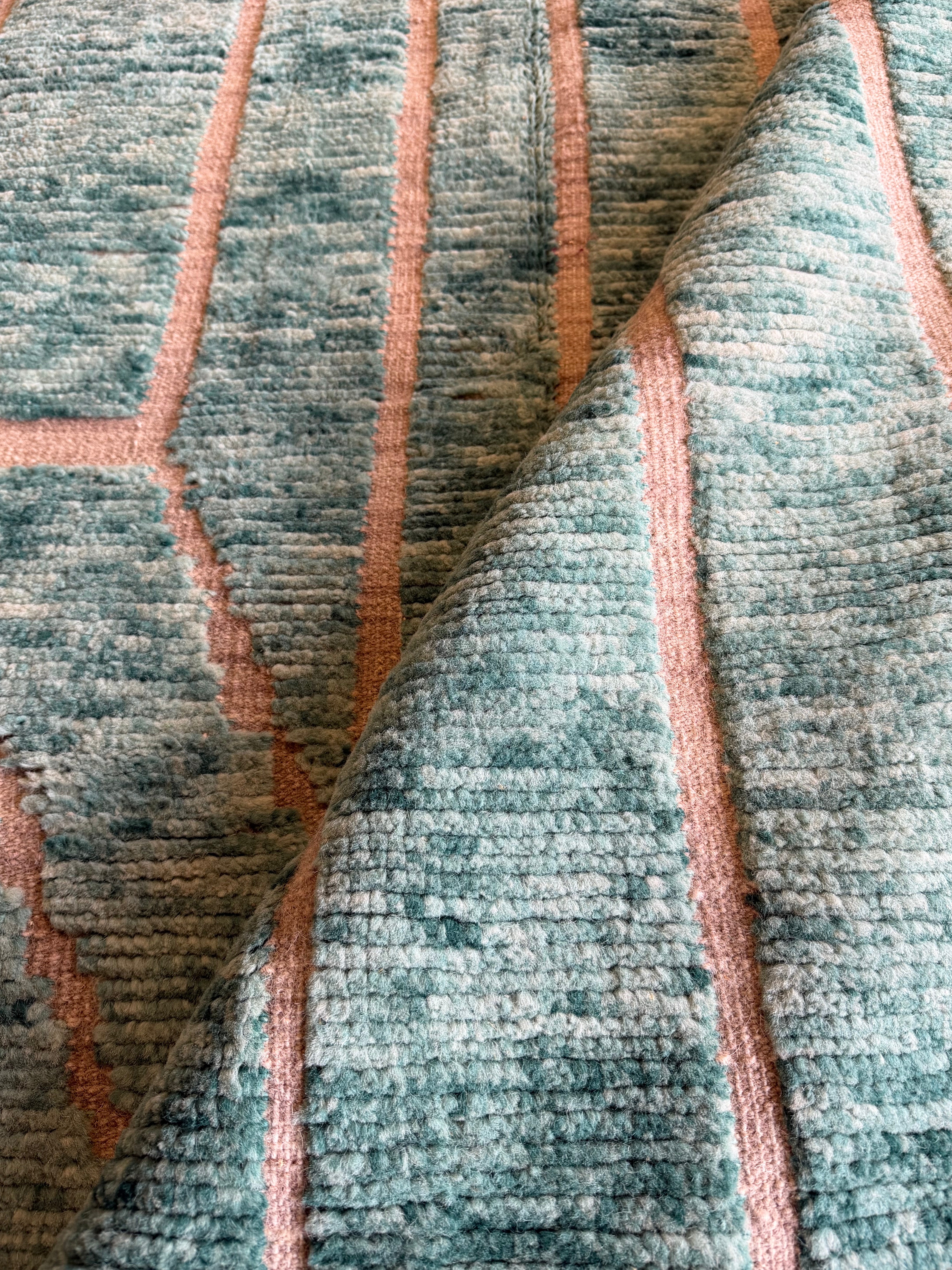 Dara Levitan 9.2x12.7 Blue Hand-Knotted Moroccan