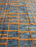 Lindsay Hubbard 5.2x8.7 Blue and Orange Hand-Knotted Afghani Moroccan Style Rug