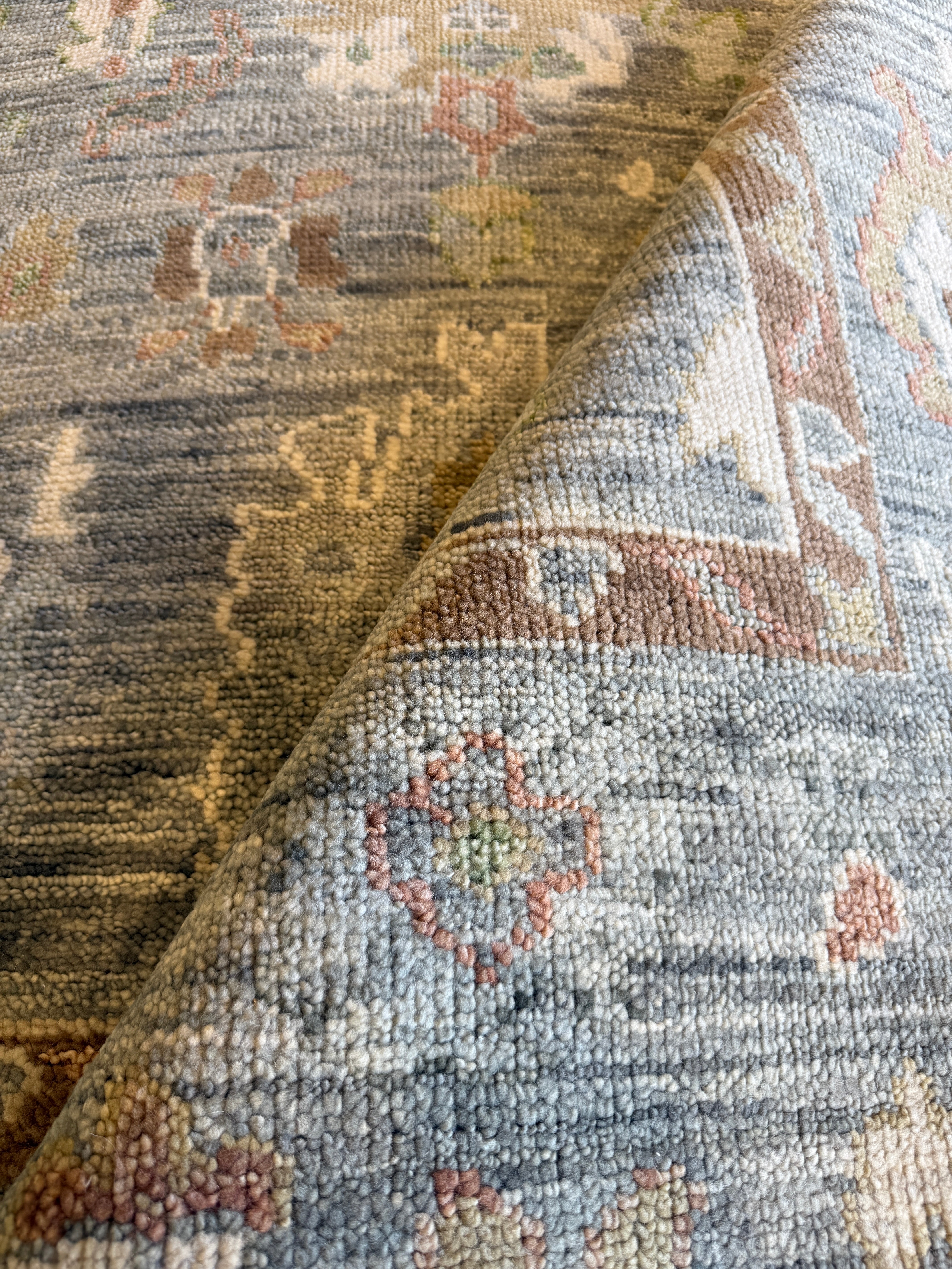 Emily St. James 10x14 Grey Hand-Knotted Oushak