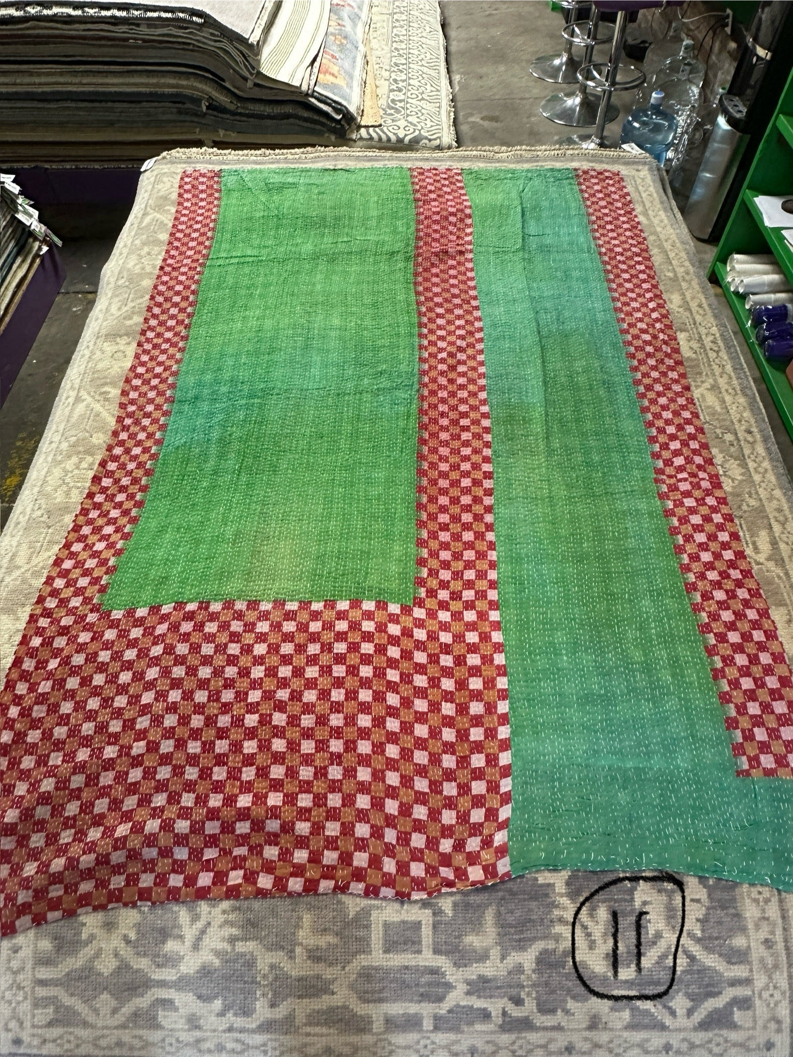 Kantha Reversible Recycled Cotton Throw