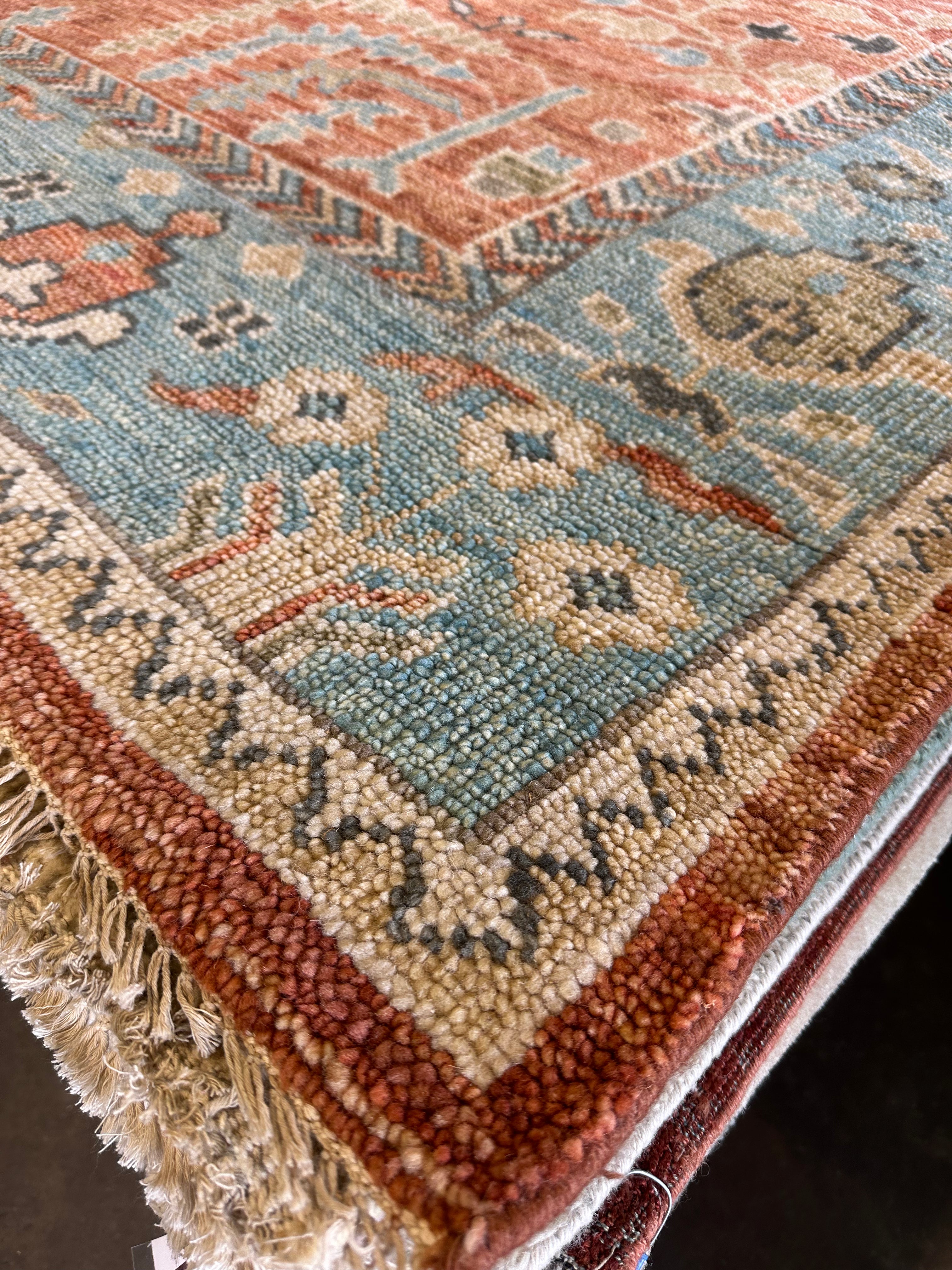 Cassie Howard 9x12 Rust Hand-Knotted Oushak