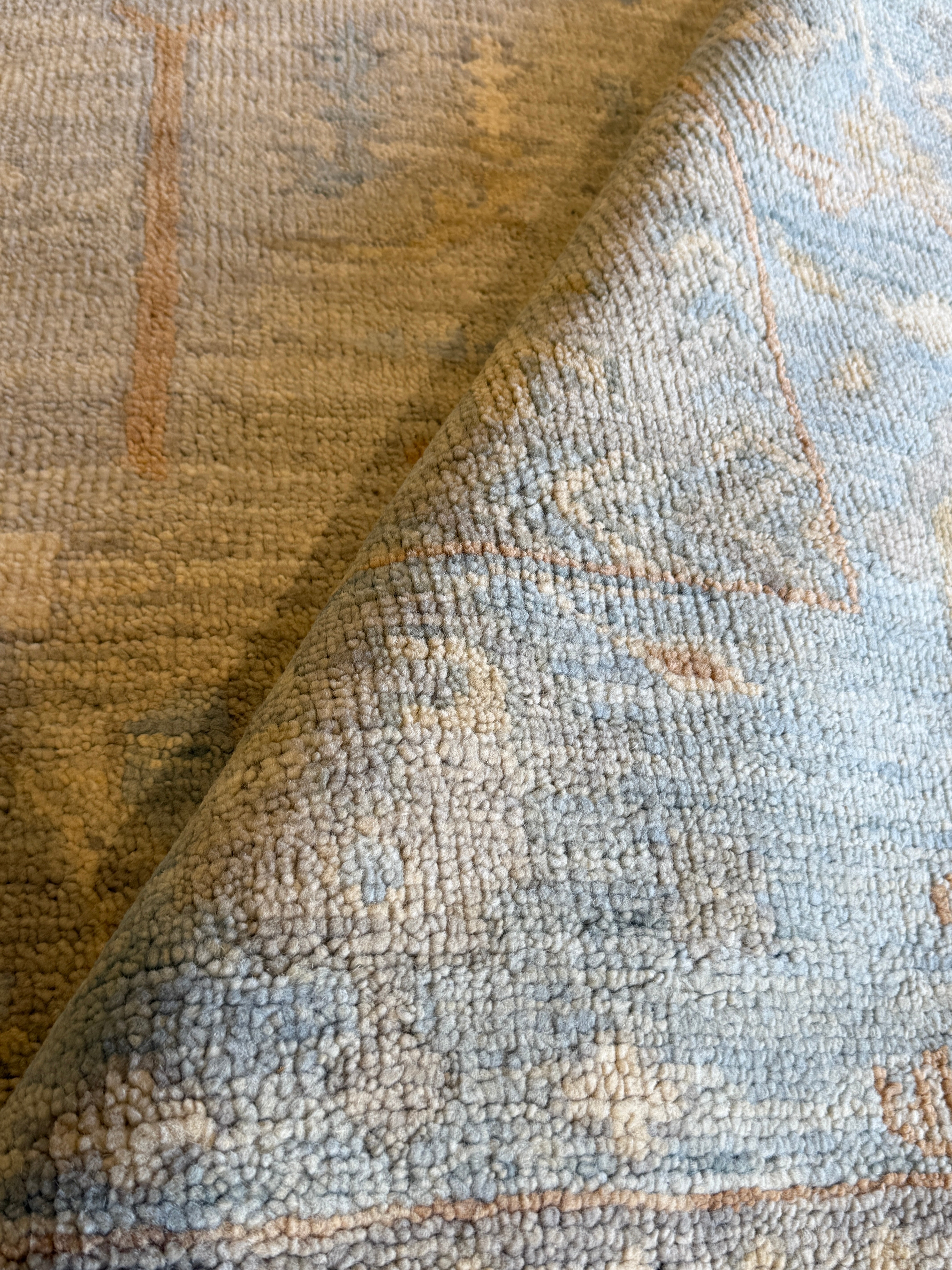 Julia Schlaepfer 10x14 Grey Hand-Knotted Oushak