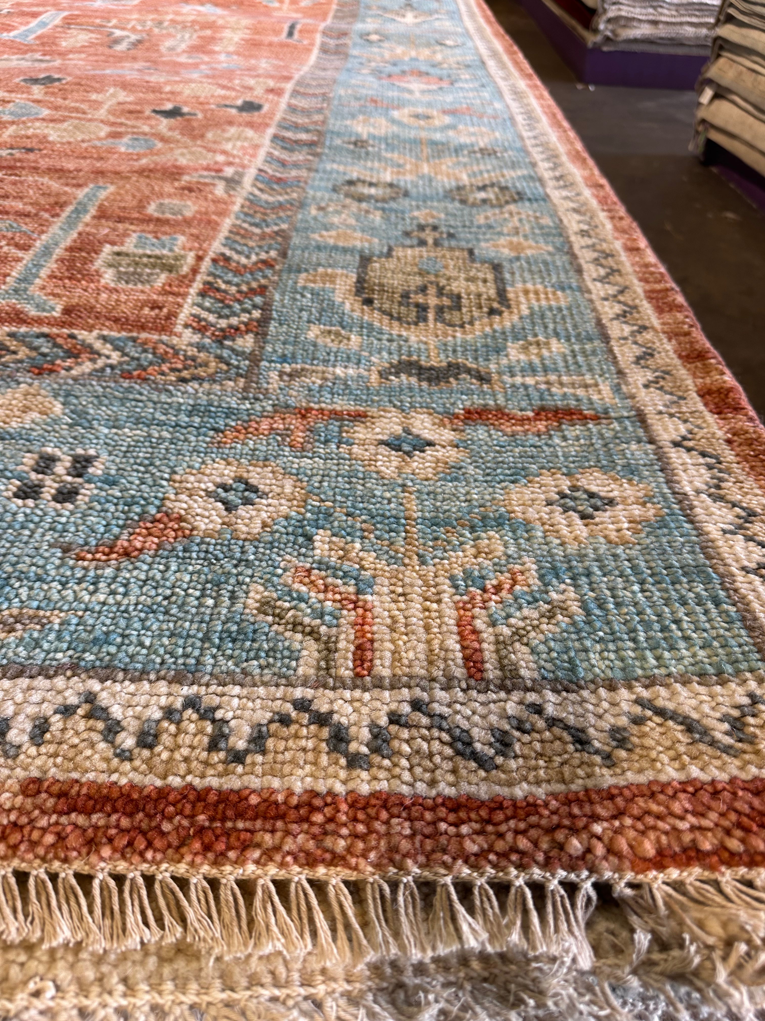 Cassie Howard 9x12 Rust Hand-Knotted Oushak