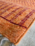 Hannah Berner 2.8x10.2 Orange Hand-Knotted Afghani Moroccan Style Rug