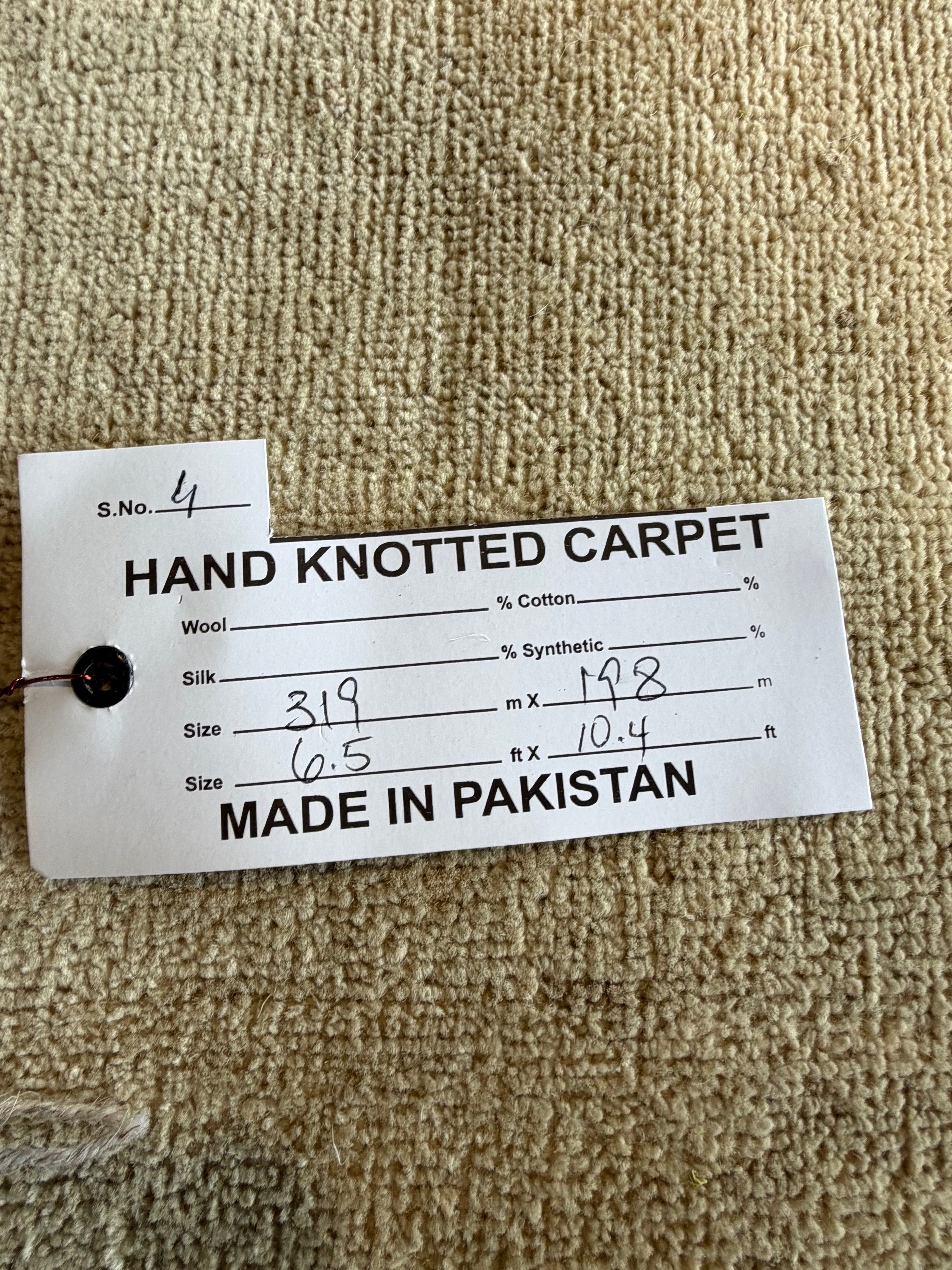 Mya Allen 6.5x10.4 Light Blue Multi Hand-Knotted Afghani Moroccan Style Rug