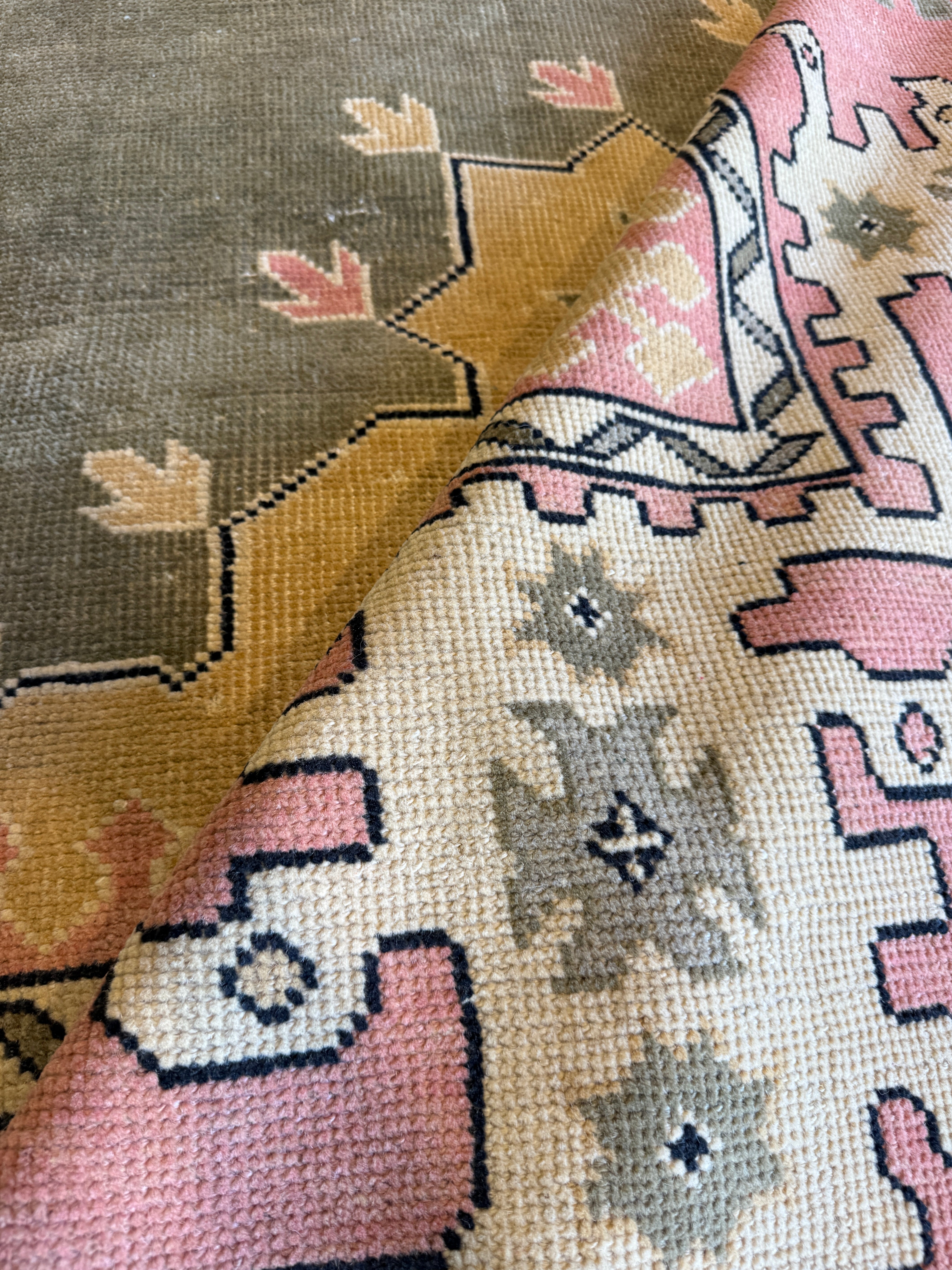 Serena Page 10.2x13.5 Pink Afghani Oushak