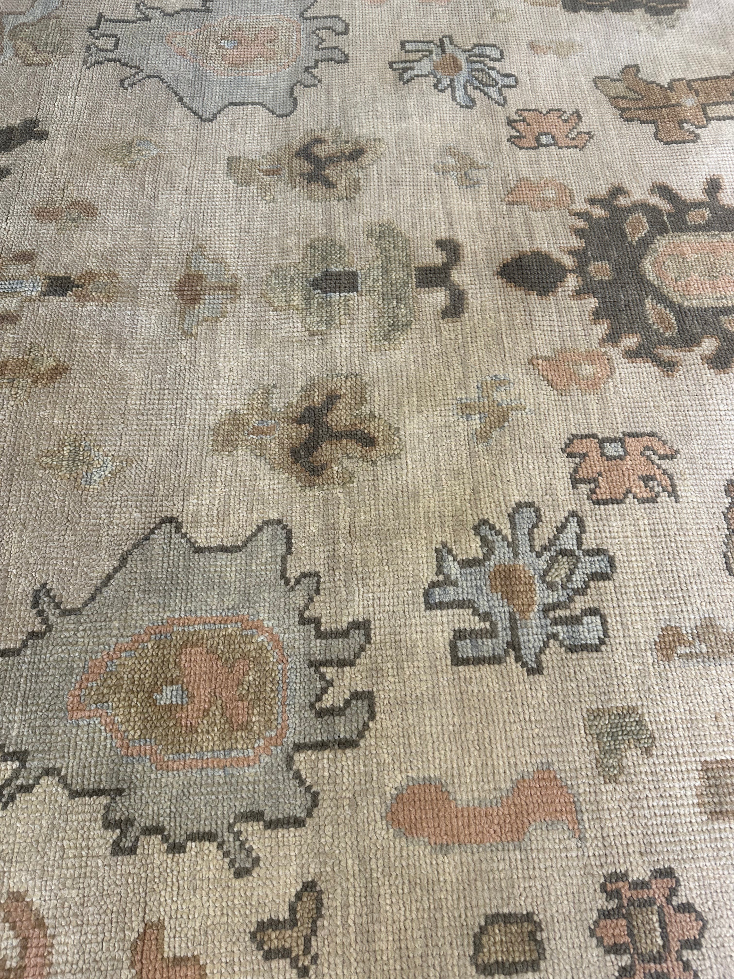 Deanna B. Tomasetta 9x12 Grey Hand-Knotted Oushak Rug