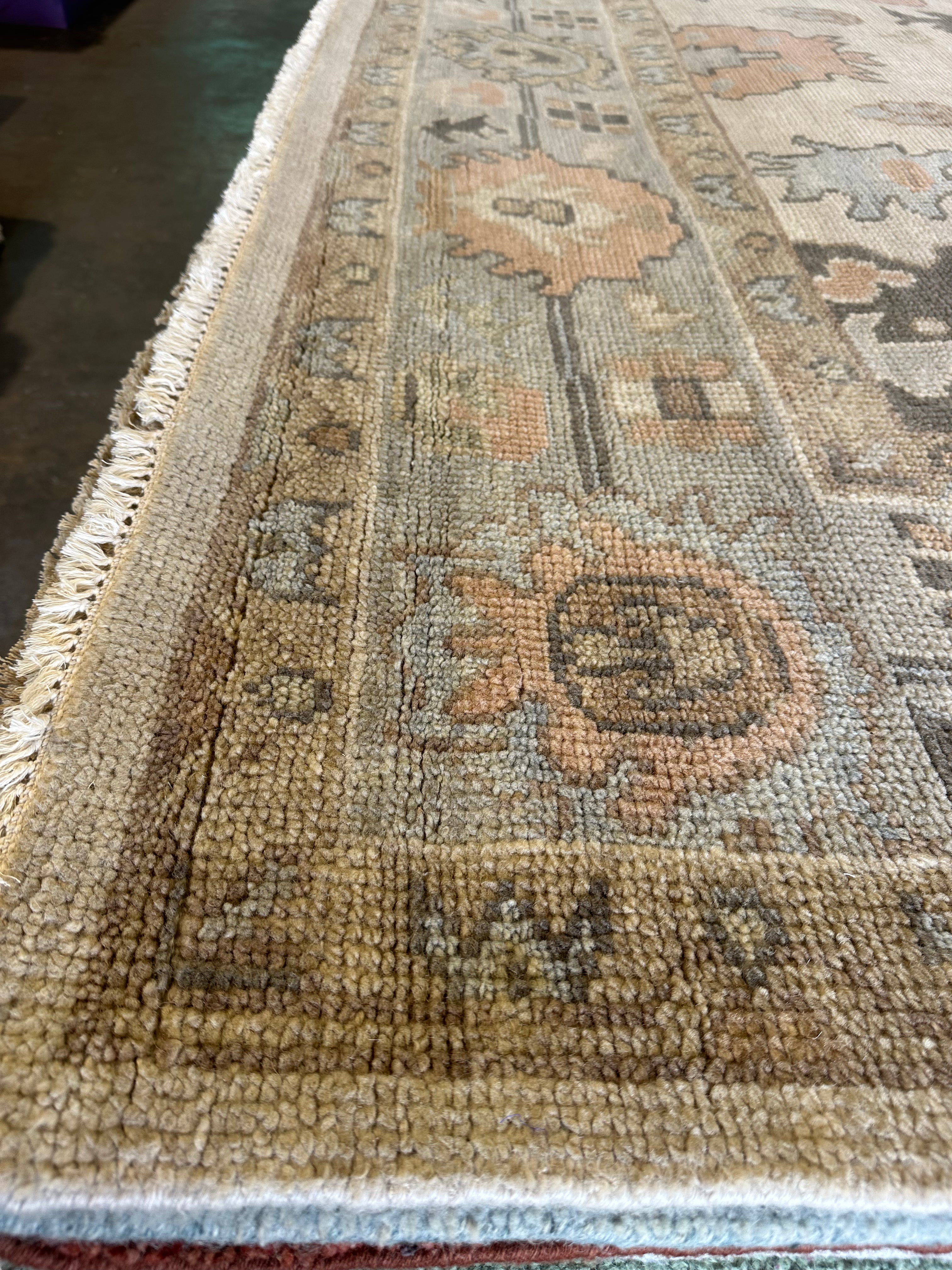 Deanna B. Tomasetta 9x12 Grey Hand-Knotted Oushak Rug