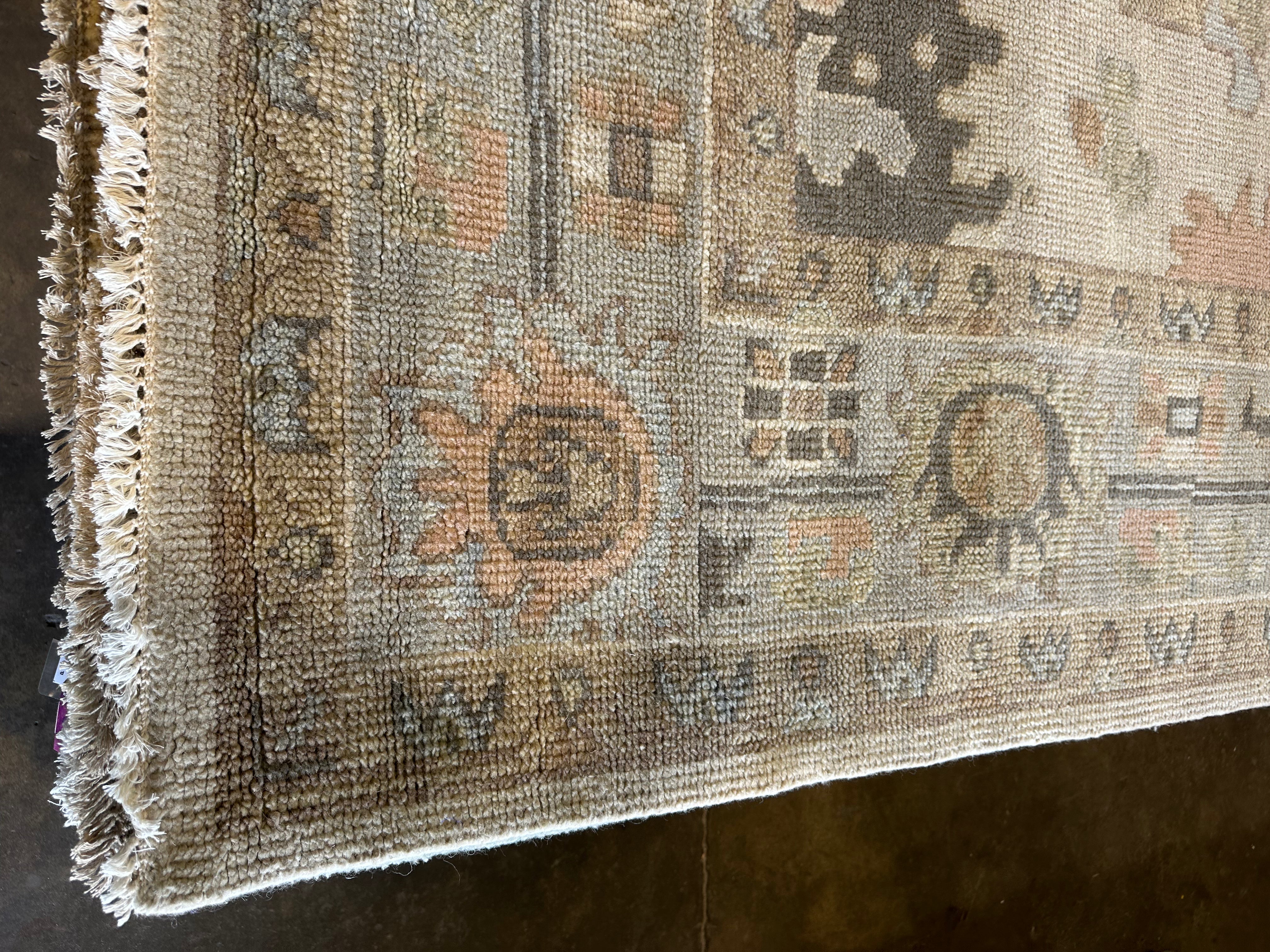 Deanna B. Tomasetta 9x12 Grey Hand-Knotted Oushak Rug