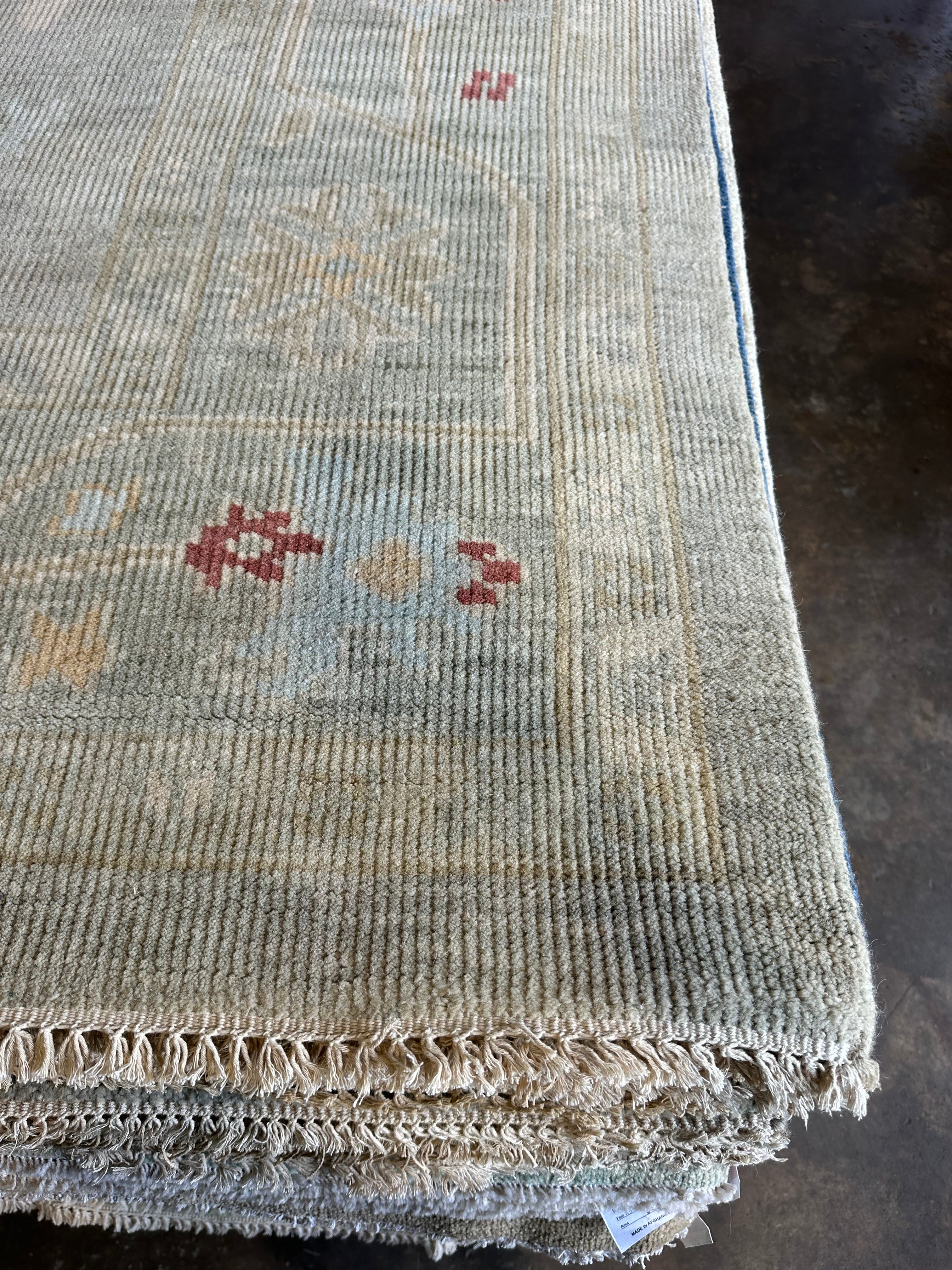 Shelby Leshine 9.9x14 Grey Hand-Knotted Oushak Rug