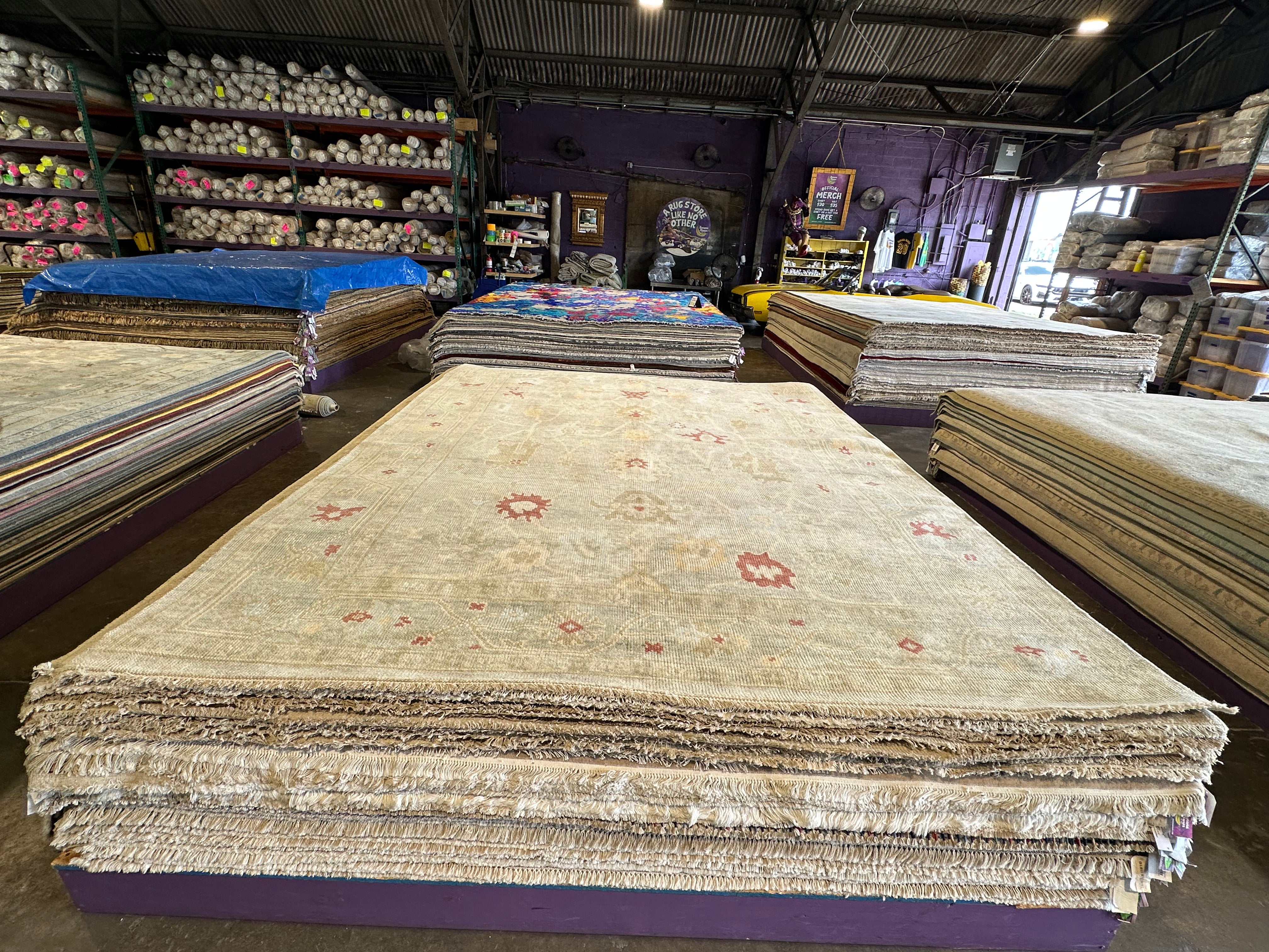 Lilin Lace 8.9x12.3 Light Green Hand-Knotted Oushak Rug